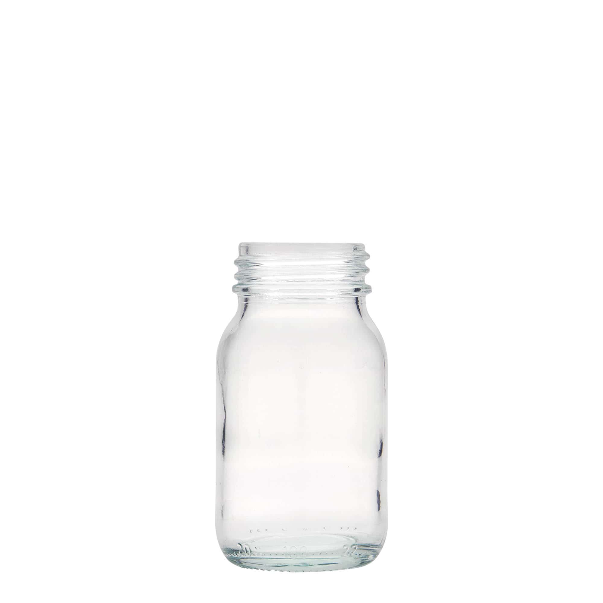 100 ml bredhalsglas, åbning: DIN 40