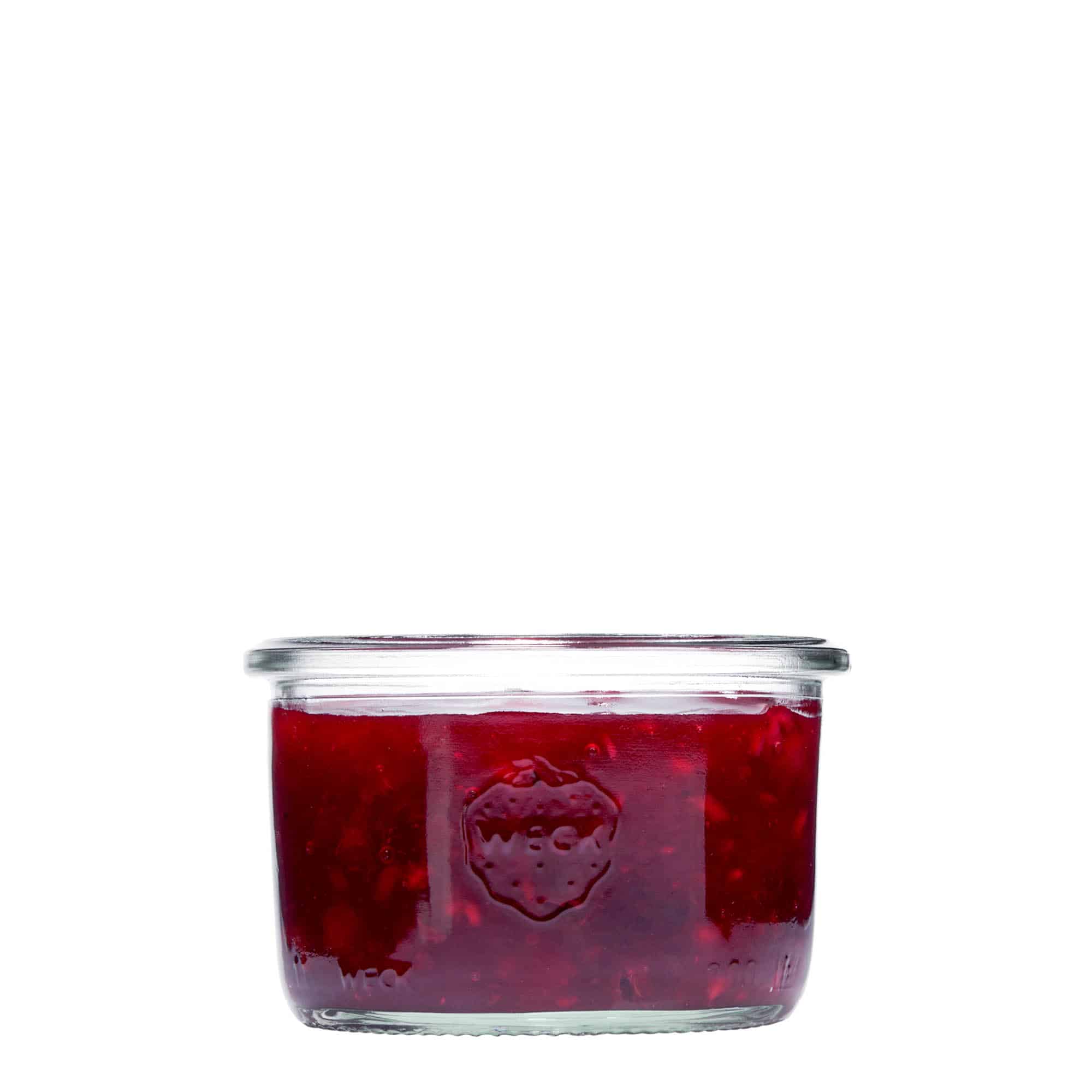 200 ml cylindrisk WECK-sylteglas, åbning: Rund kant