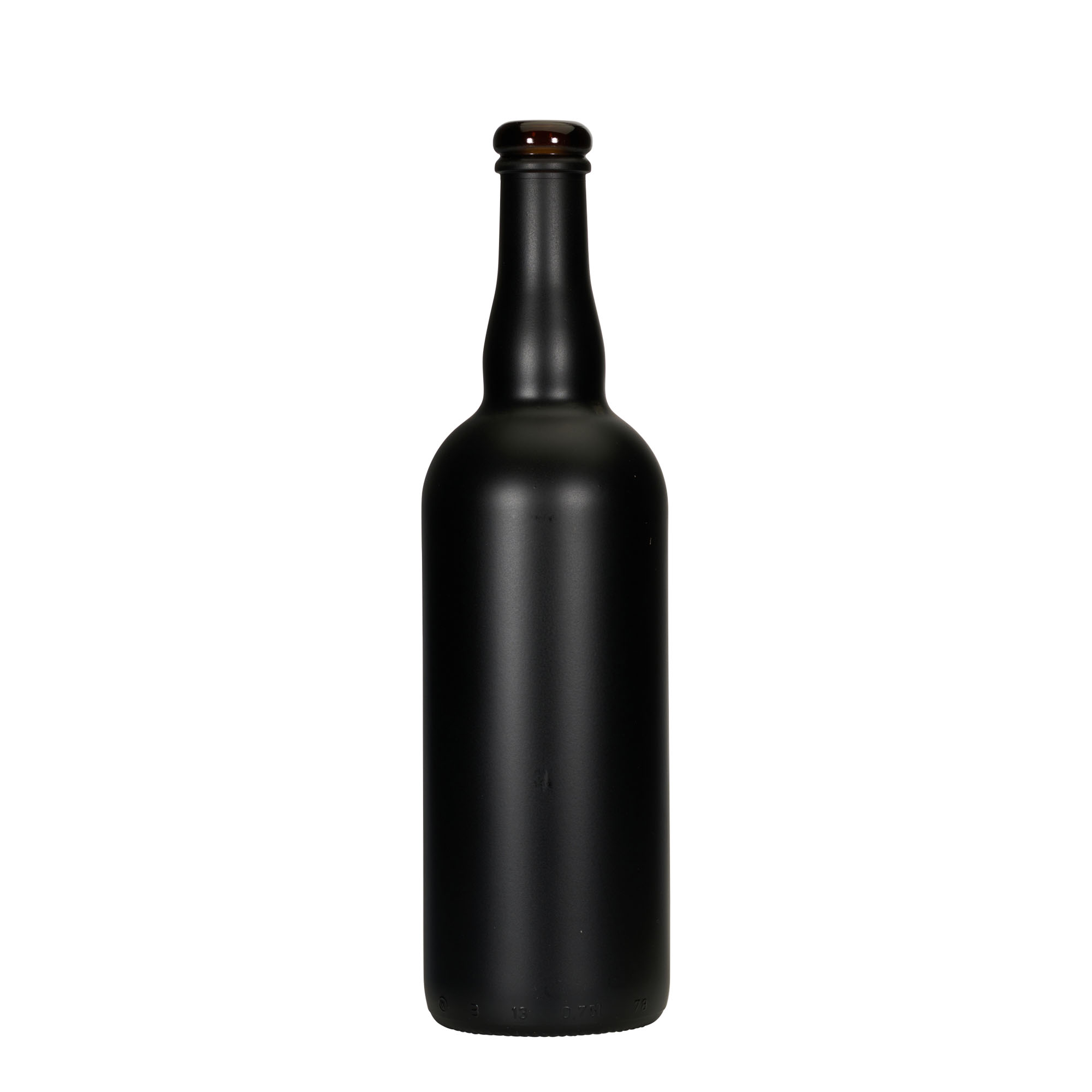 750 ml ølflaske Belgien, glas, sort, åbning: kork 750 ml ølflaske Belgien, glas, sort, åbning: kork