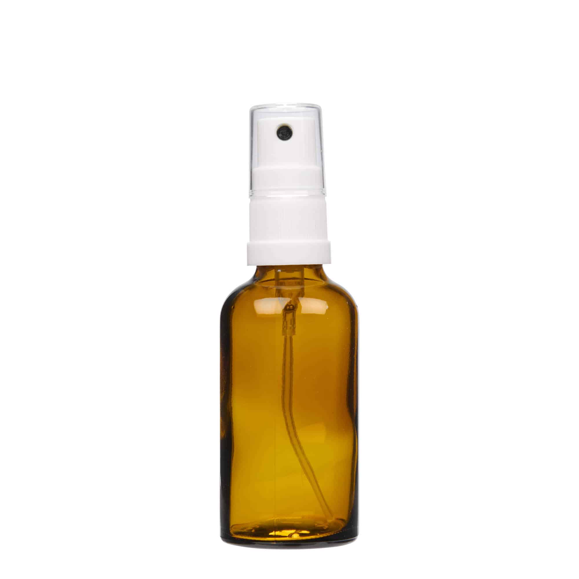 50 ml sprayflaske medicin, glas, brun, munding: DIN 18