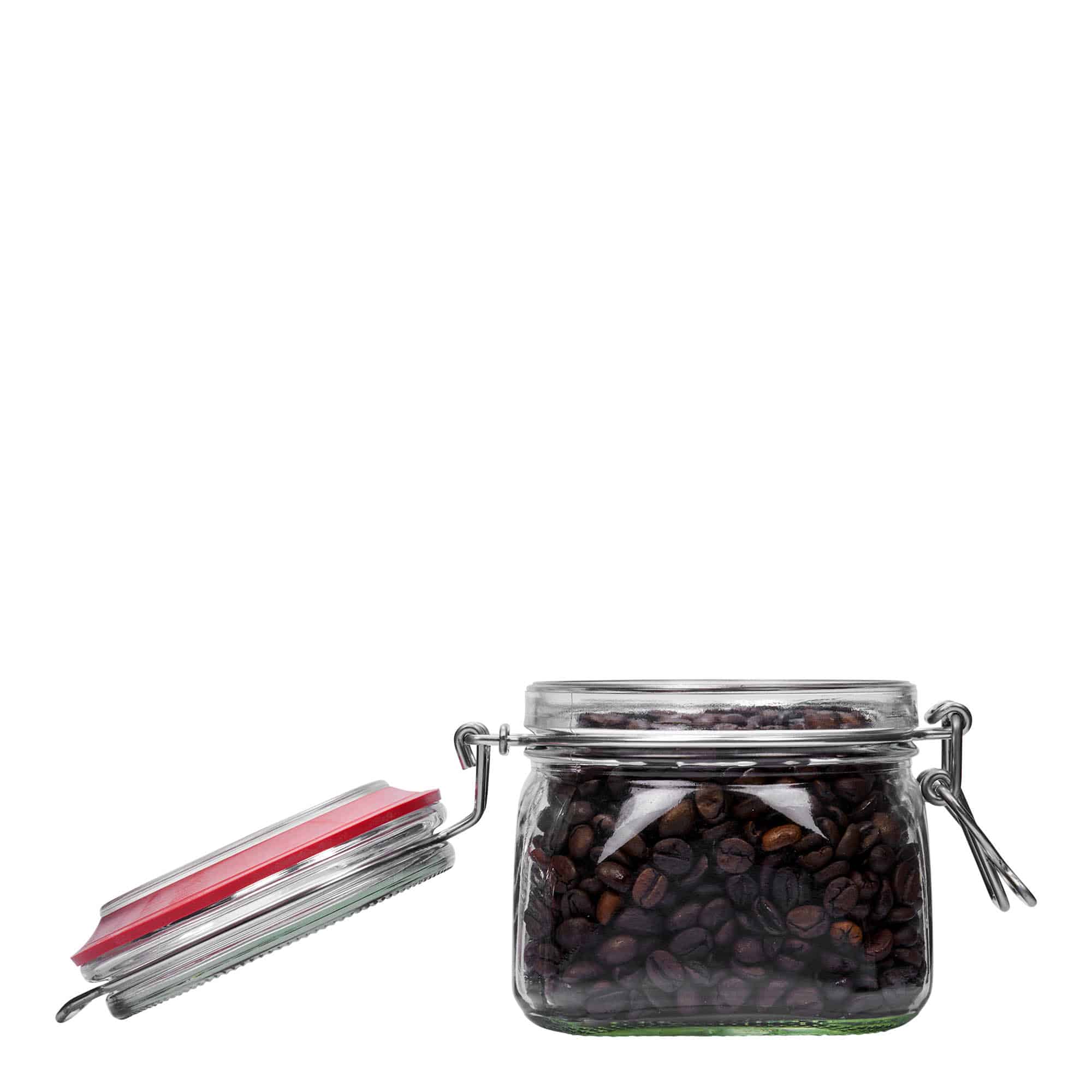 550 ml trådlågsglas, firkantet, åbning: trådlågslukning