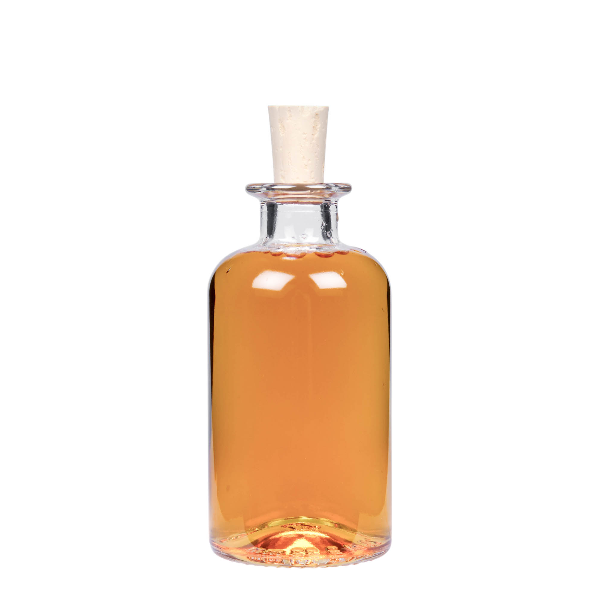 250 ml glasflaske apoteker, åbning: kork 250 ml glasflaske apoteker, åbning: kork