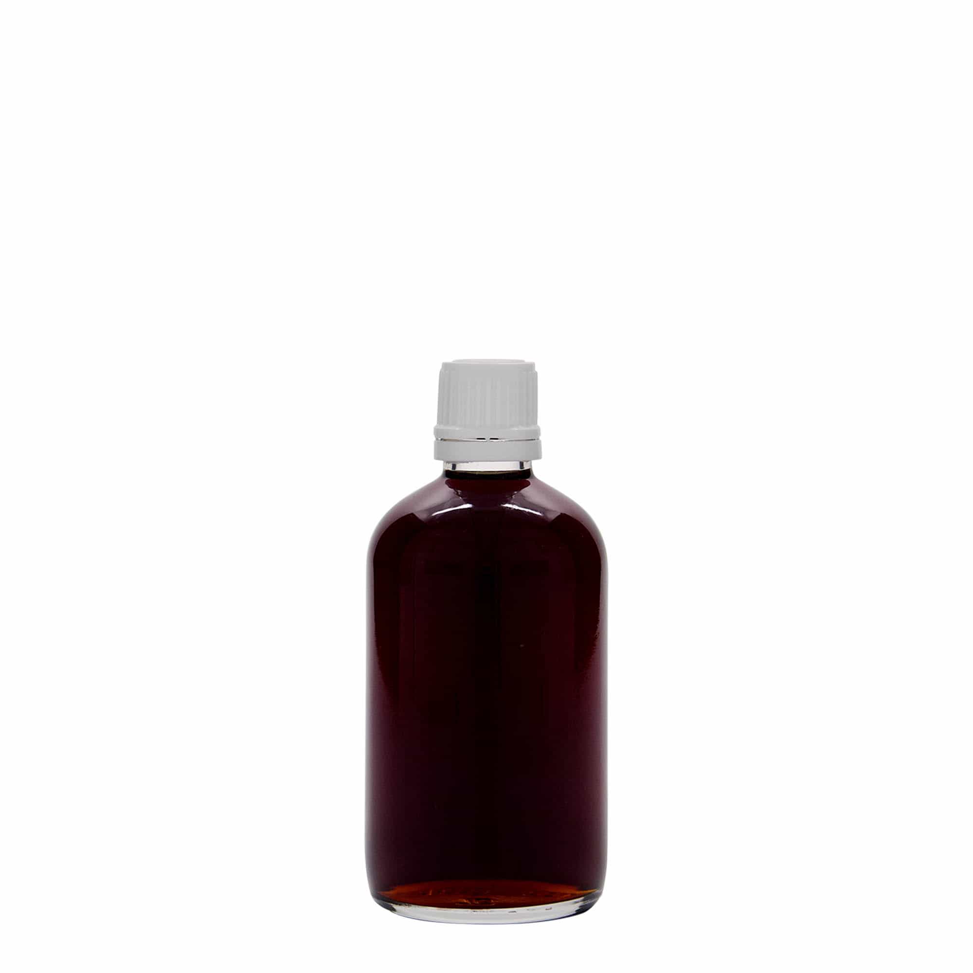 100 ml medicinflaske, glas, åbning: DIN 18