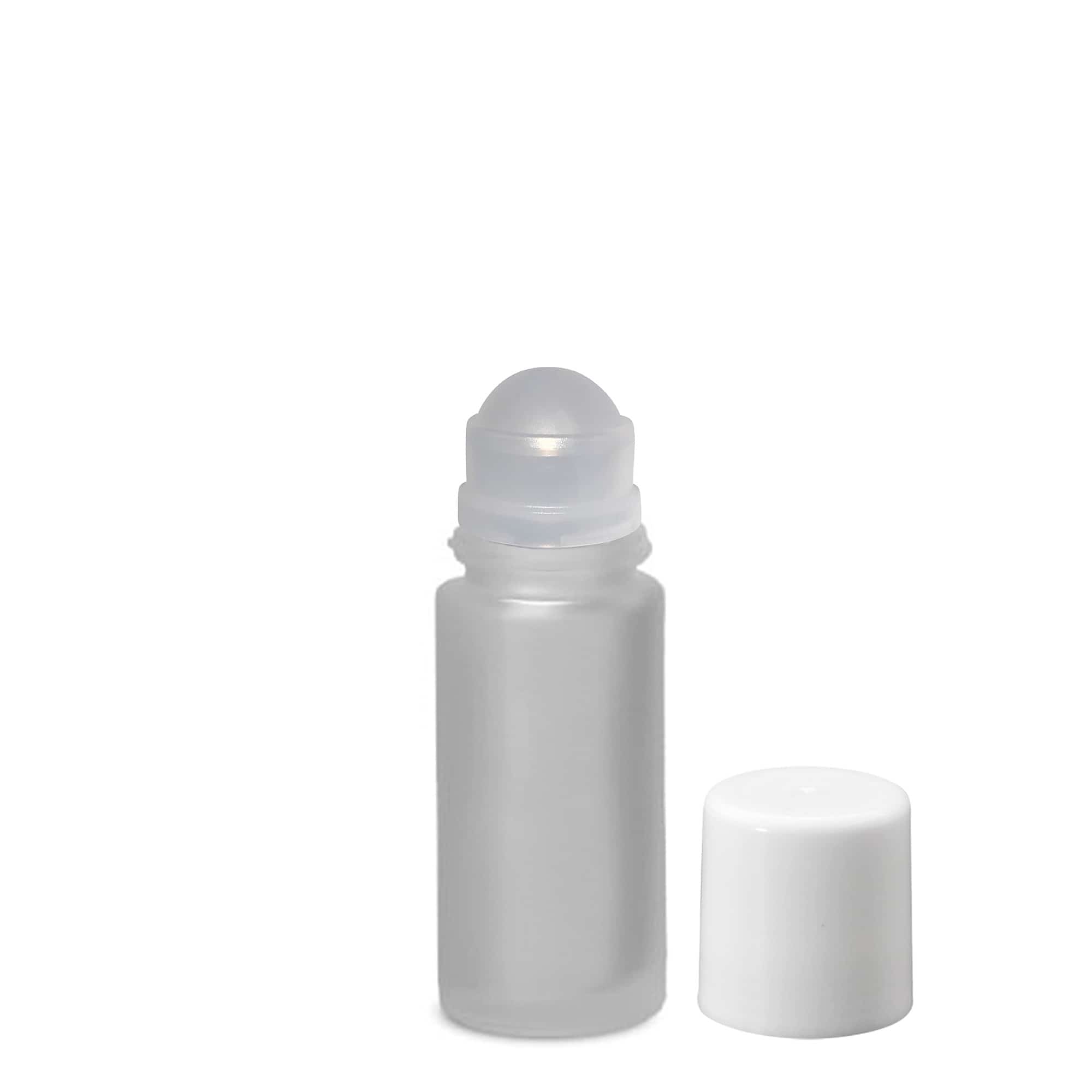 50 ml roll-on-flaske, glas, frostet, åbning: skruelåg
