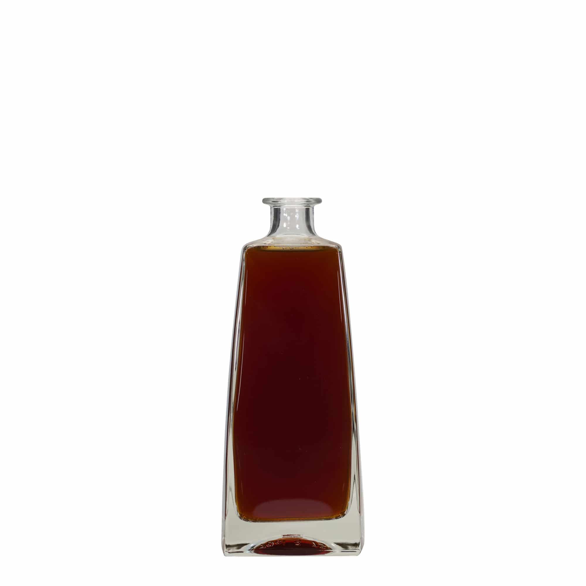 700 ml glasflaske 'Timmy', rektangulær, åbning: kork 700 ml glasflaske 'Timmy', rektangulær, åbning: kork
