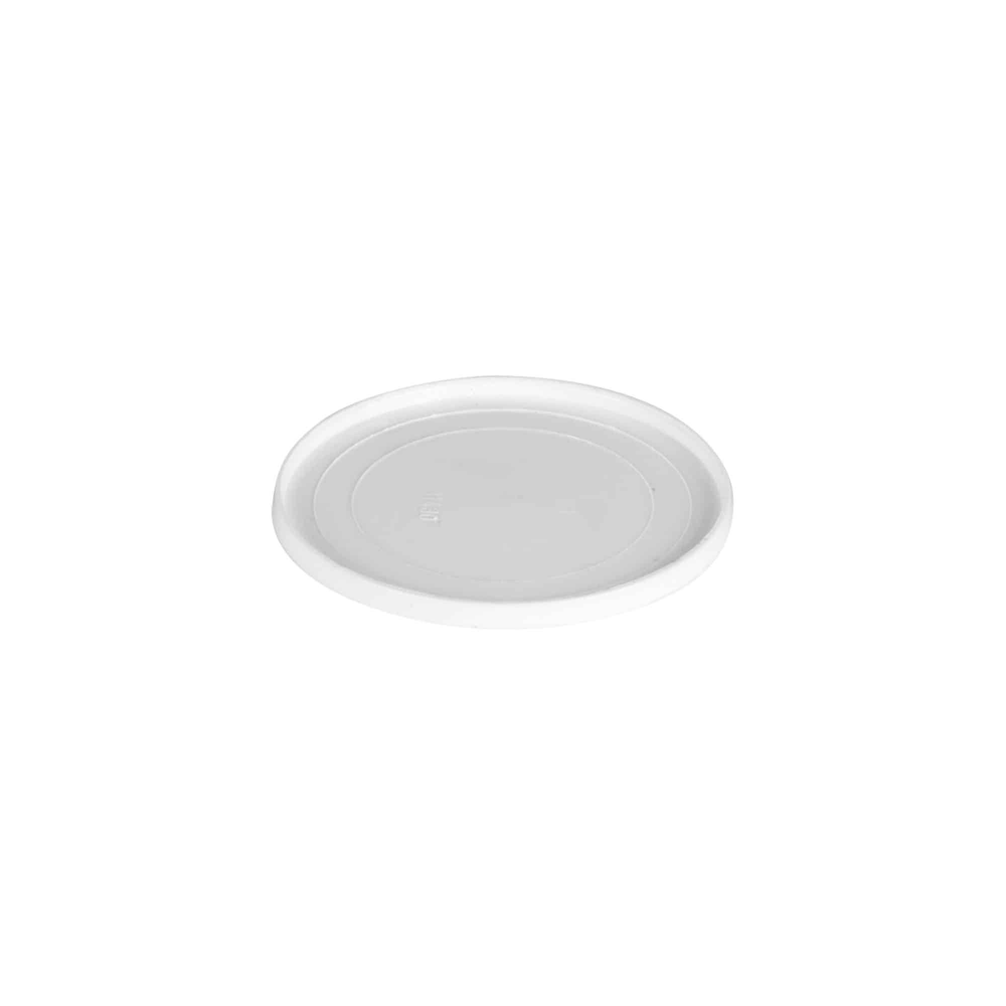 Dækskive til 30 ml 'Bianca', PP-plast, hvid