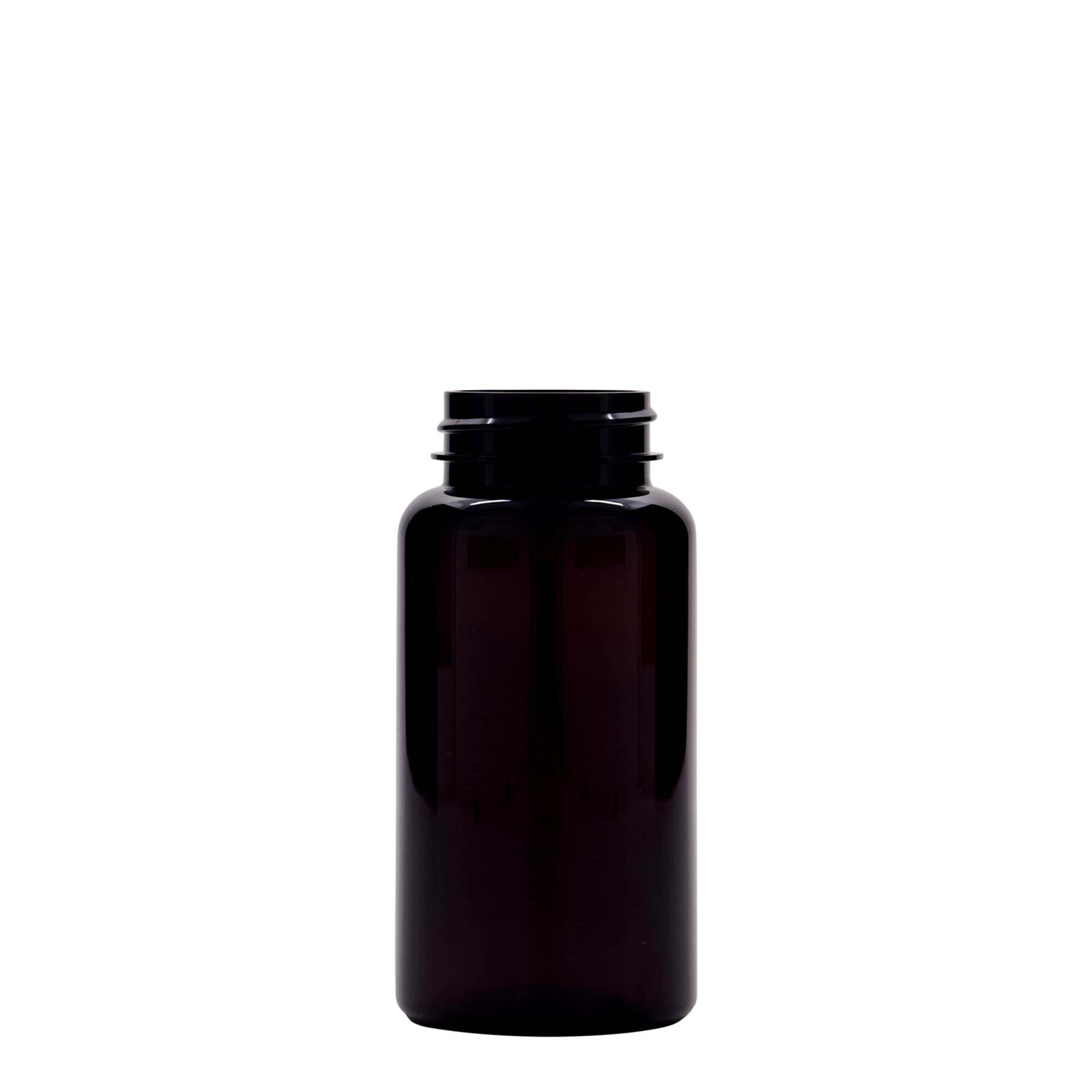 150 ml PET-packer, plast, brun, åbning: 38/400