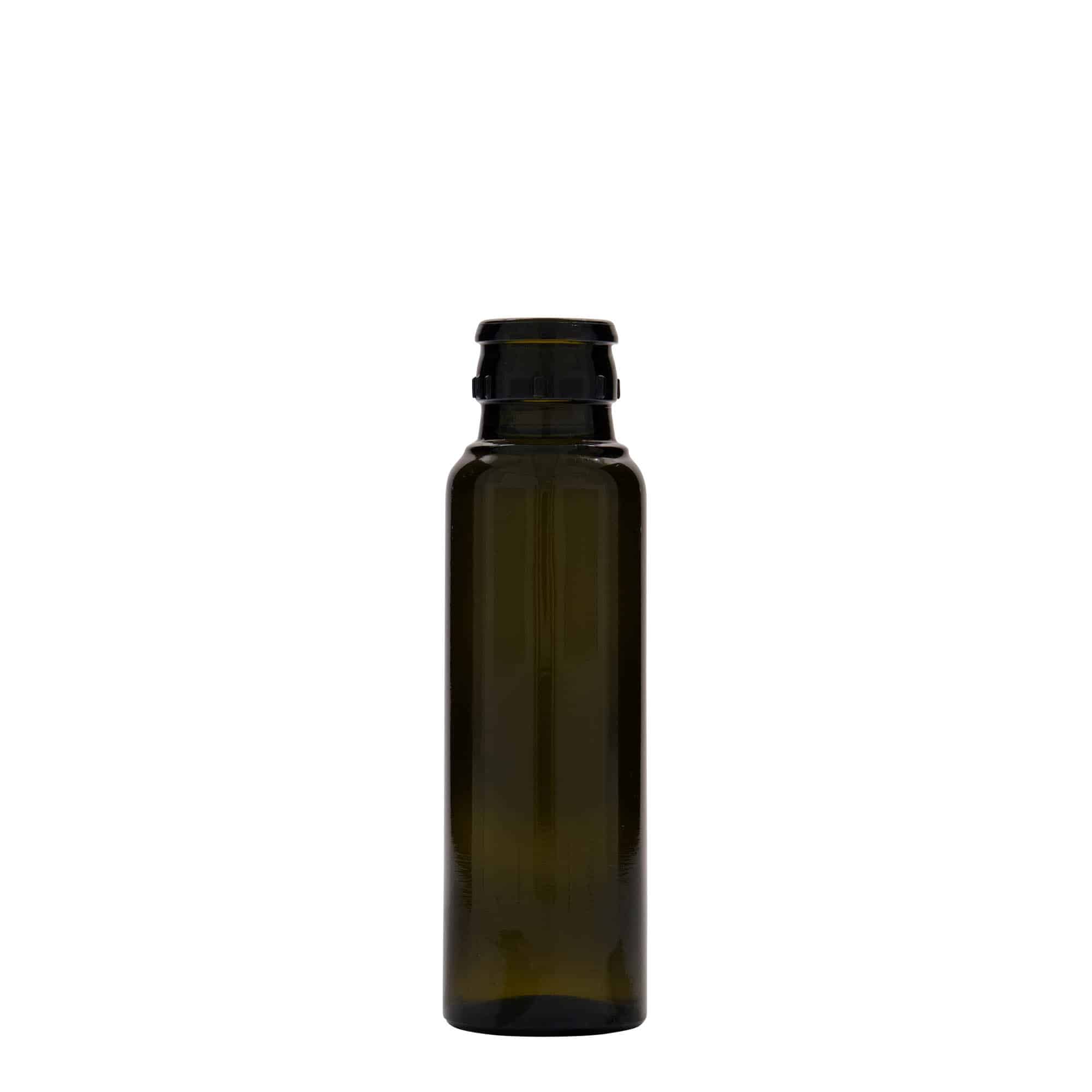 100 ml eddike-/olieflaske 'Willy New', glas, antikgrøn, tud: DOP
