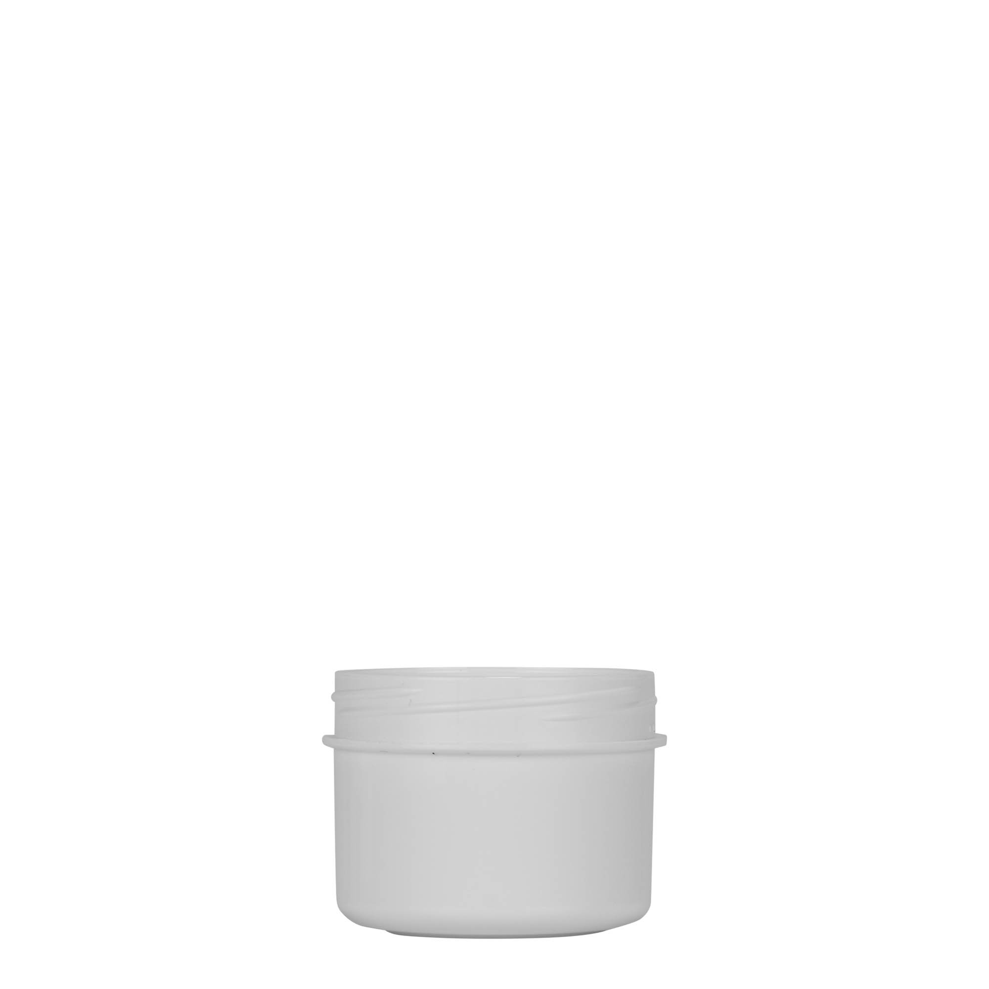 35 ml plastbeholder 'White Line', PP, hvid, åbning: skruelåg