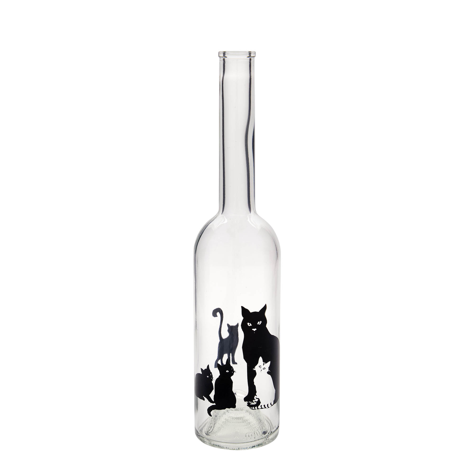 500 ml glasflaske 'Opera', motiv: katte, åbning: kork 500 ml glasflaske 'Opera', motiv: katte, åbning: kork