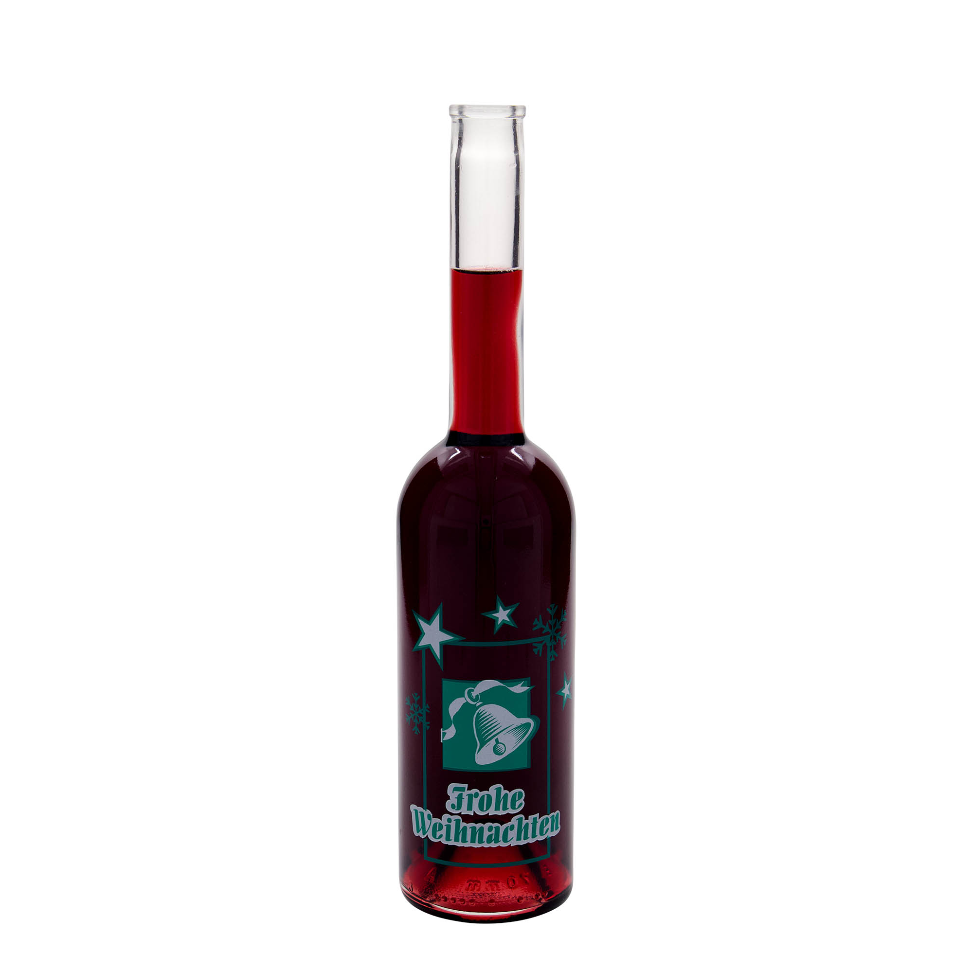500 ml glasflaske 'Opera', motiv: Glædelig jul, åbning: Kork 500 ml glasflaske 'Opera', motiv: Glædelig jul, åbning: Kork