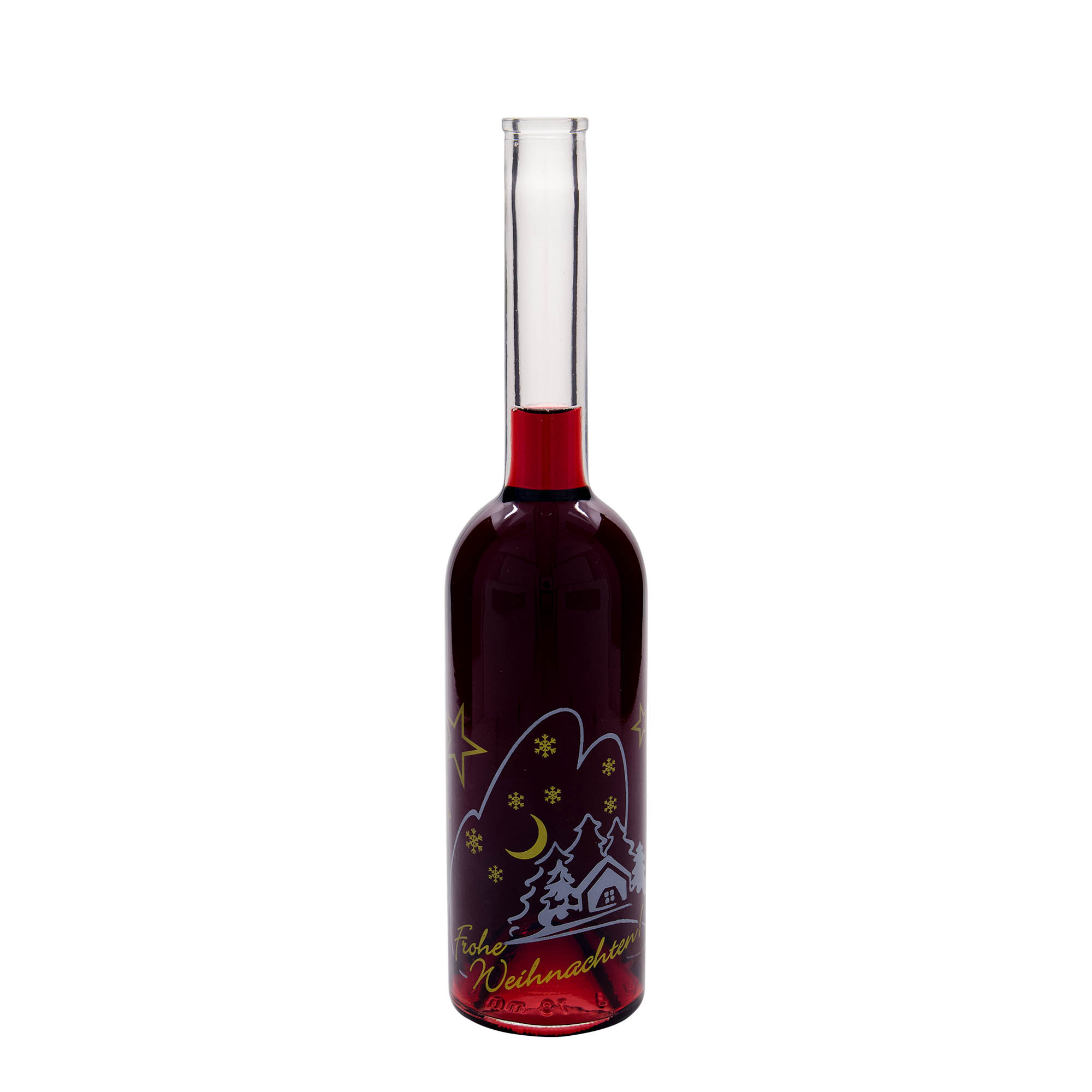 500 ml glasflaske 'Opera', motiv: Juleidyl, åbning: Kork