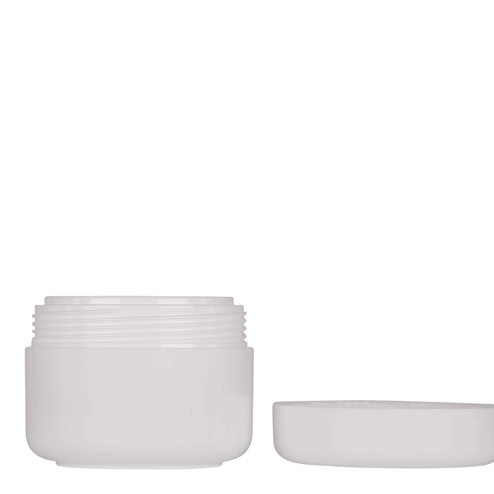 100 ml plastdåse 'Bianca', PP, hvid, åbning: skruelåg