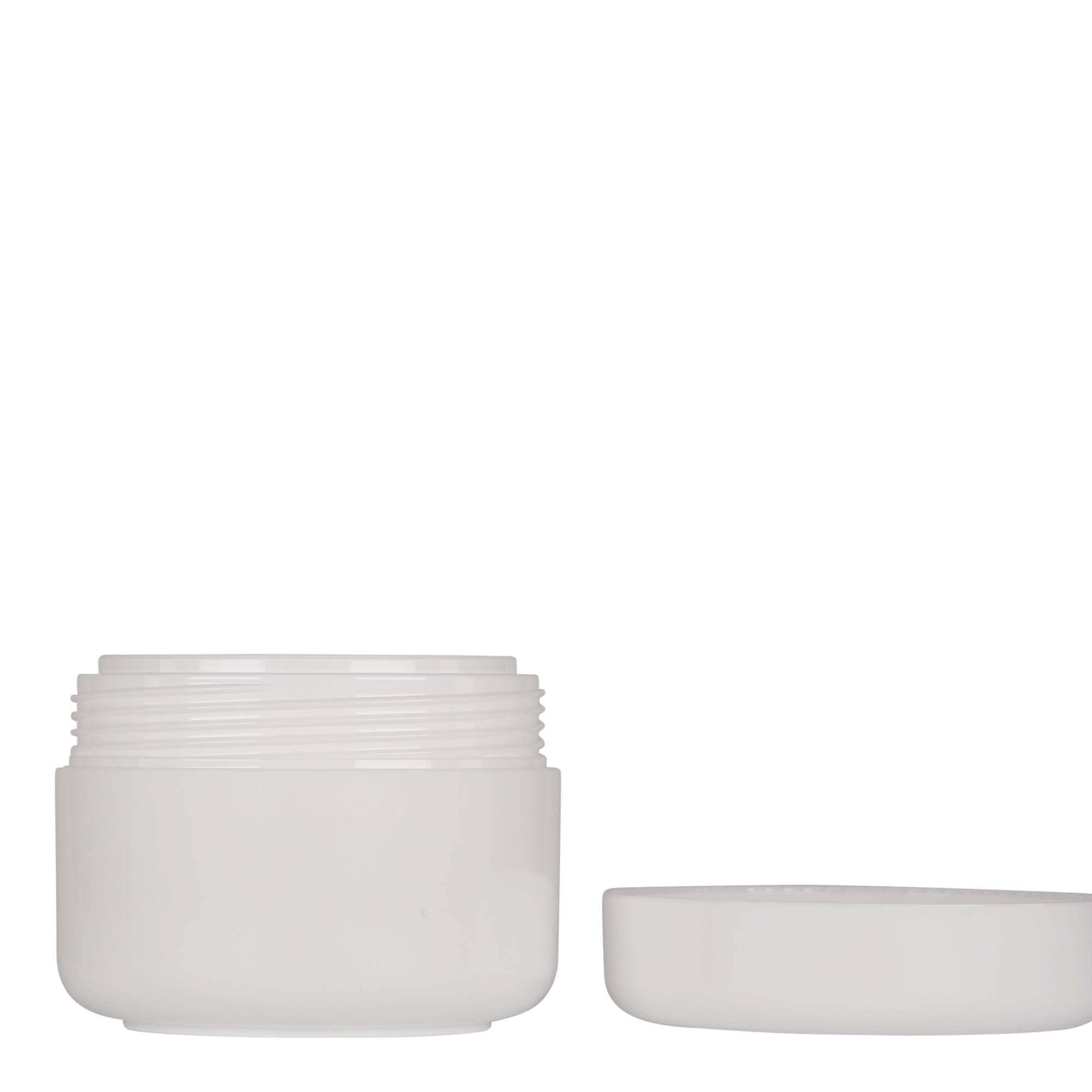 100 ml plastdåse 'Bianca', PP, hvid, åbning: skruelåg