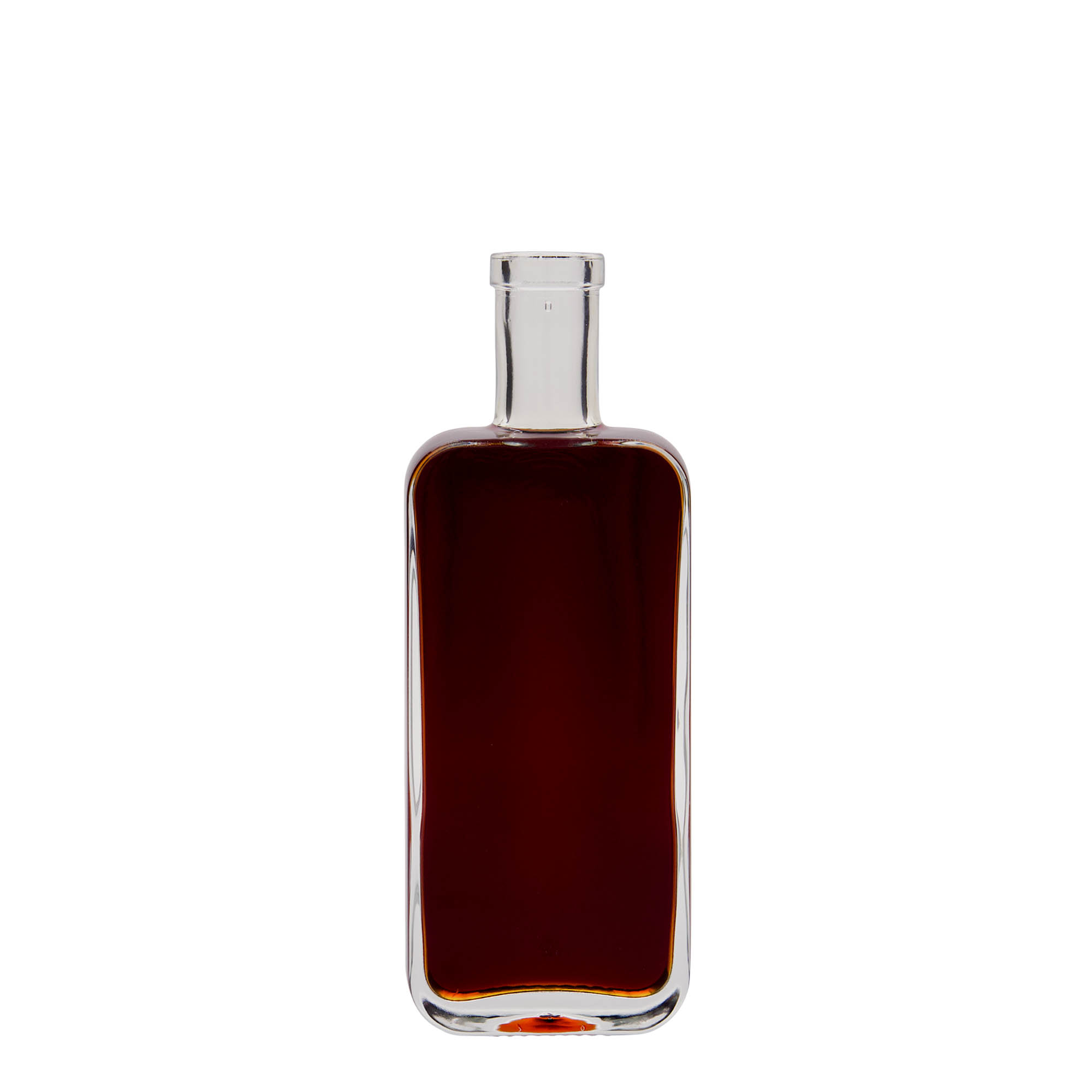 200 ml glasflaske 'Nice', rektangulær, åbning: kork