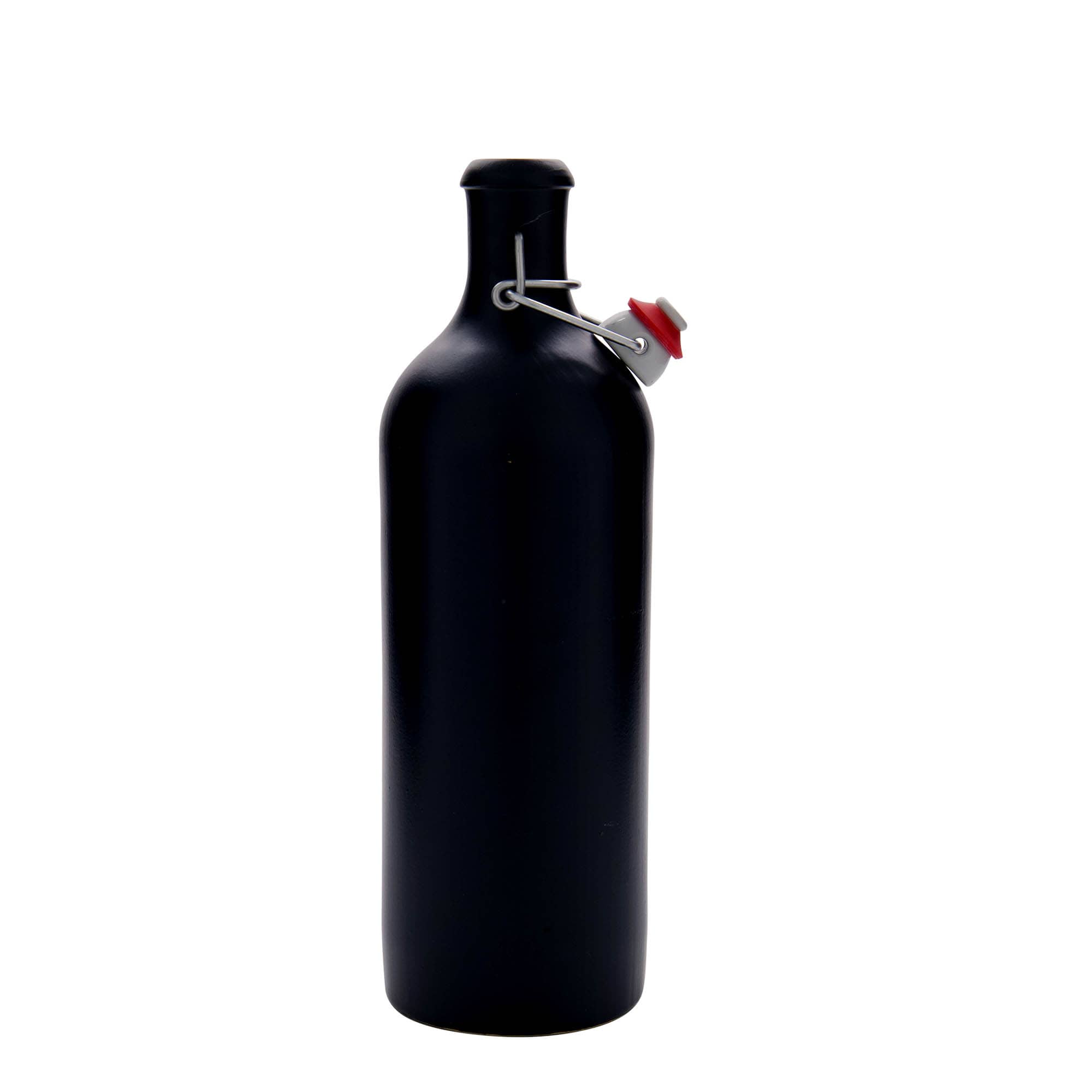 750 ml tonkrukke, stentøj, sort, åbning: patentprop