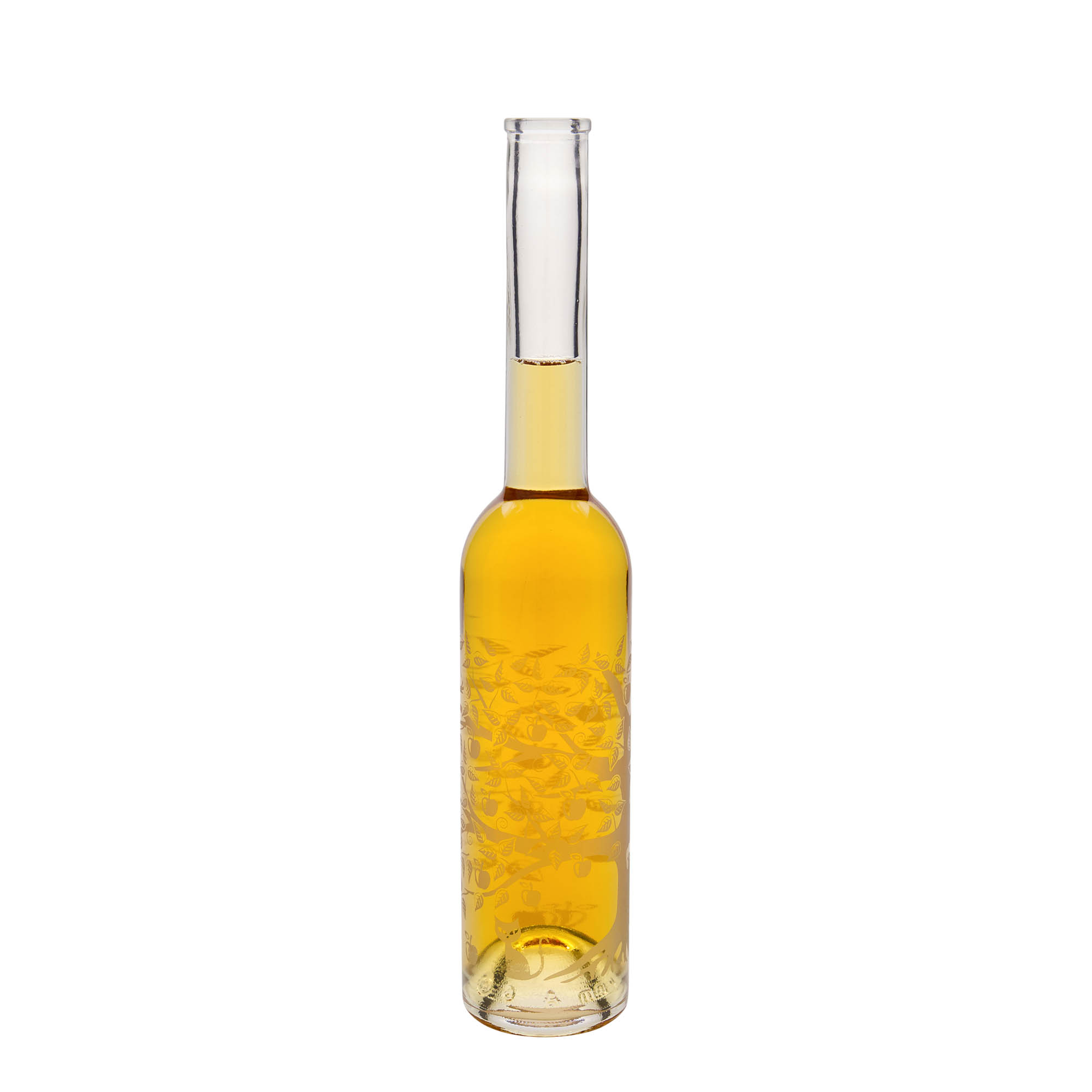 350 ml glasflaske 'Opera', motiv: Æbletræ, åbning: Kork
