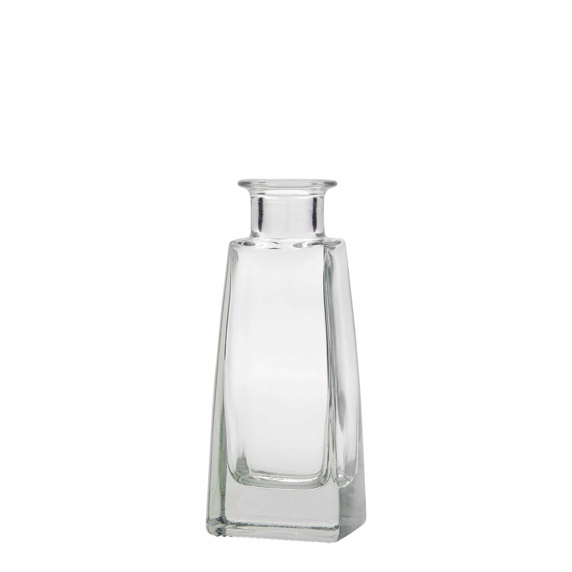 100 ml glasflaske 'Timmy', rektangulær, åbning: kork