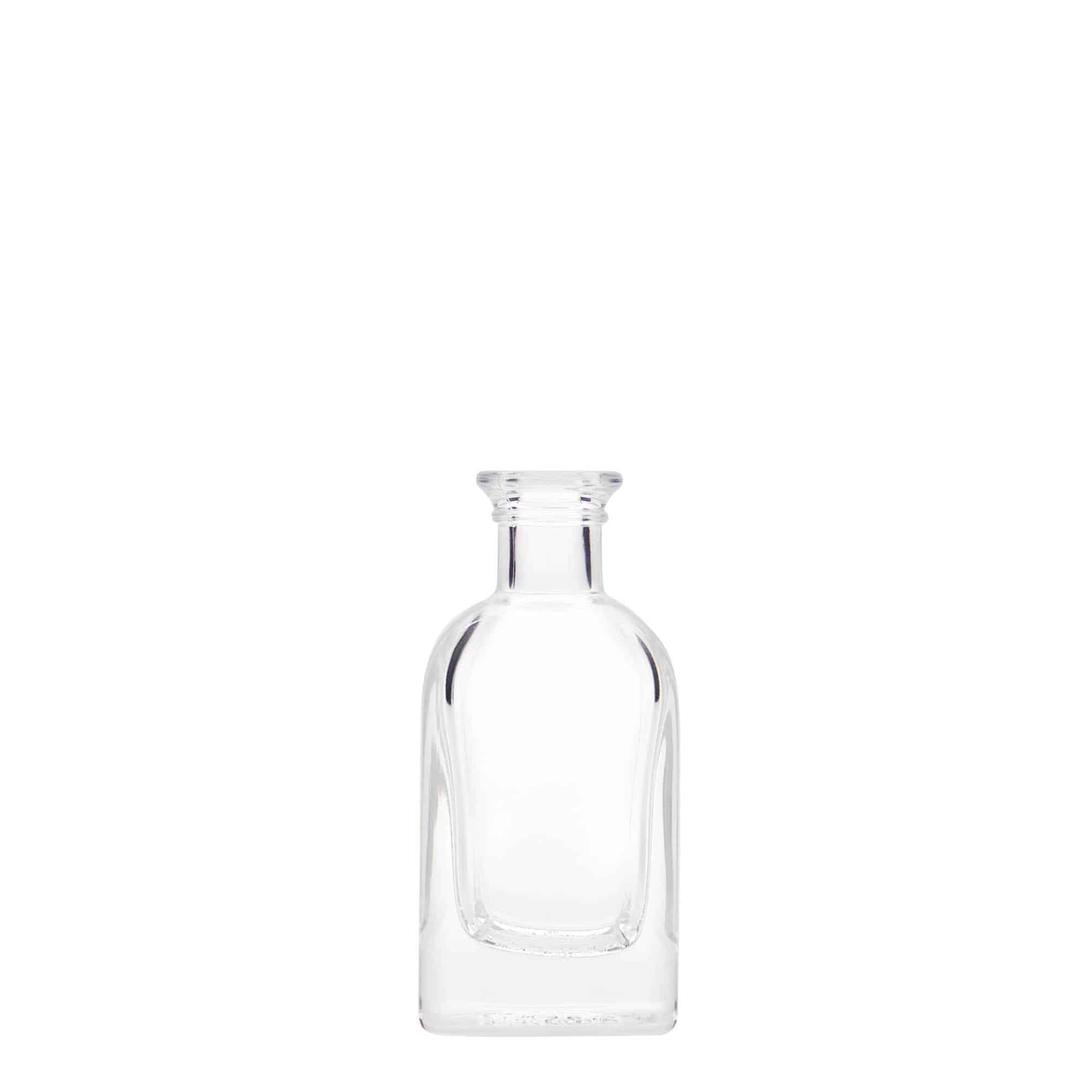 40 ml glasflaske apoteker 'Carré', kvadratisk, åbning: Kork