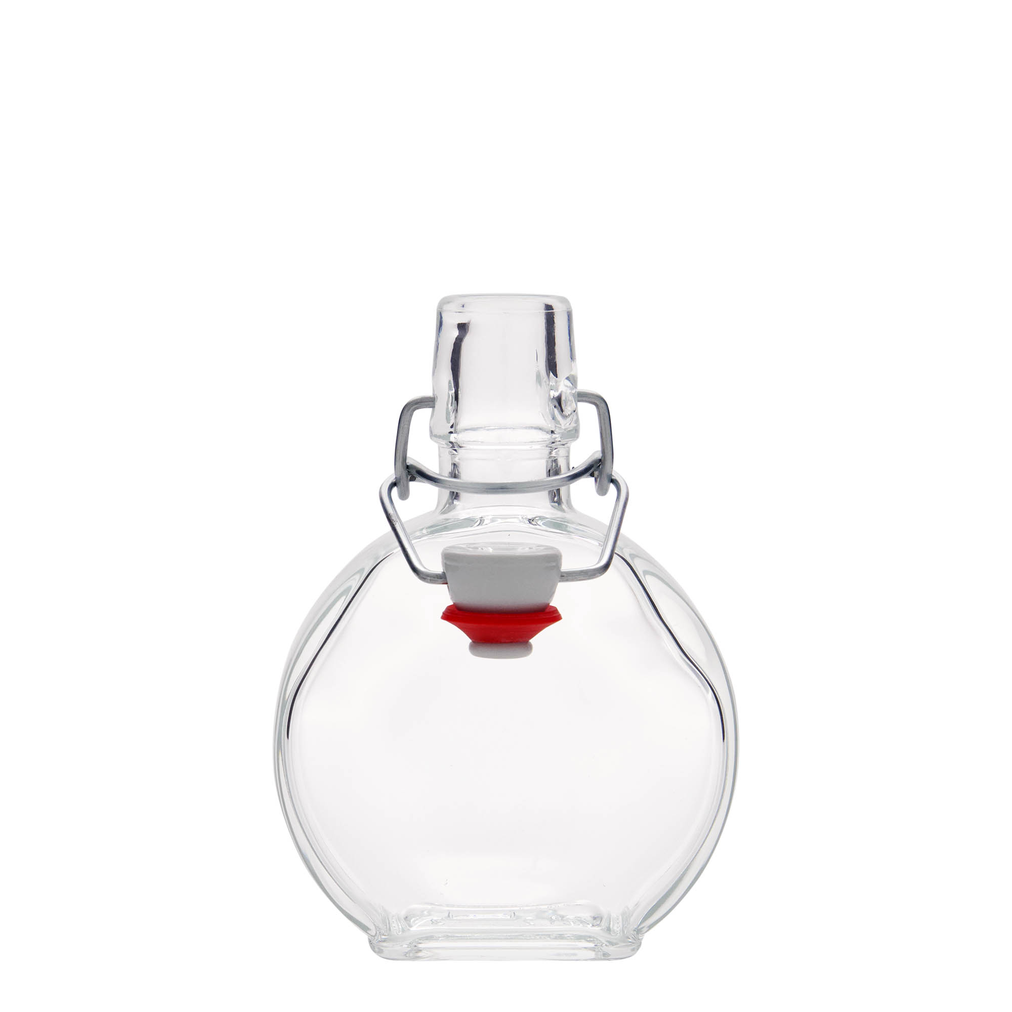 200 ml glasflaske »Sensatione«, rektangulær, åbning: låseklips