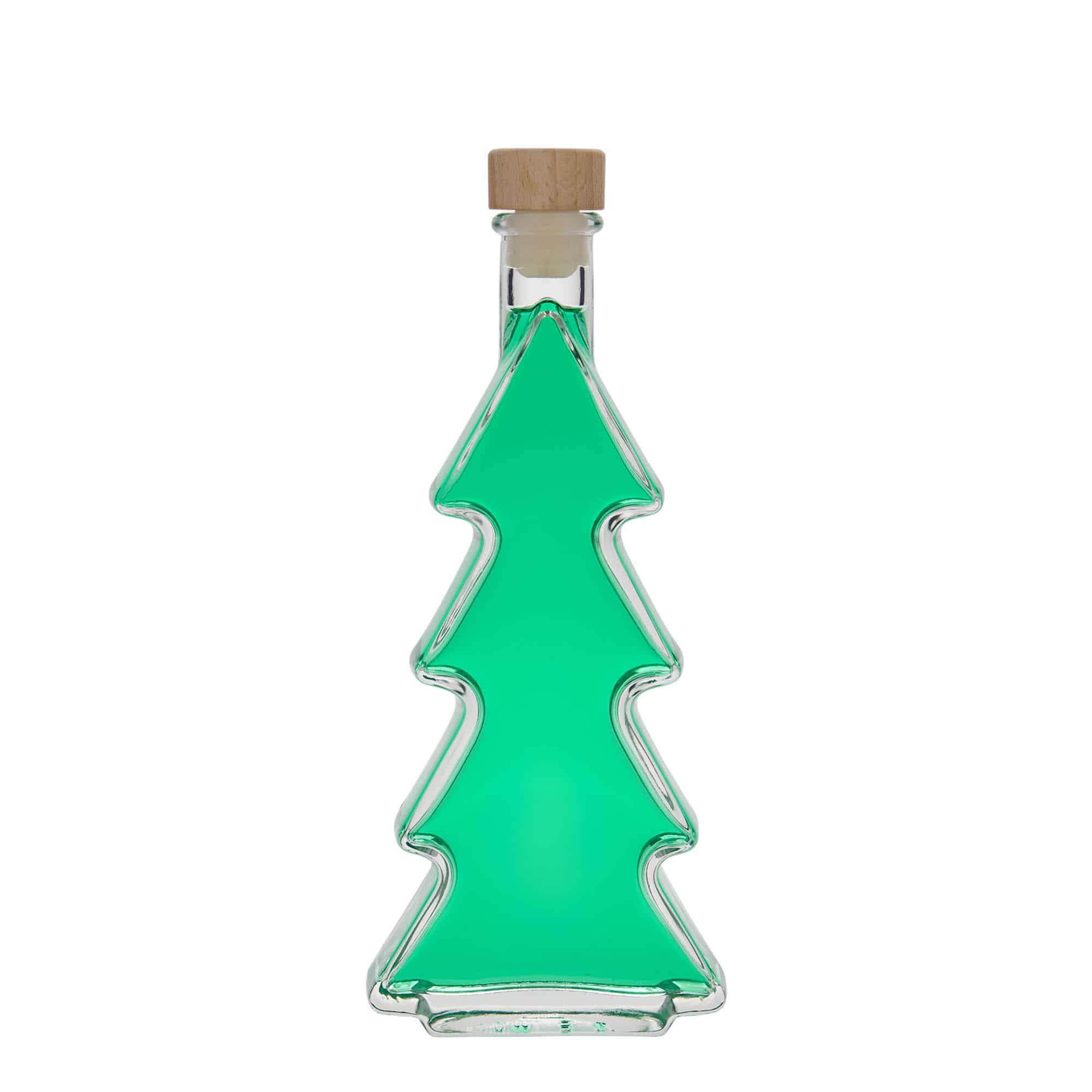 200 ml glasflaske »Juletræ«, åbning: Kork