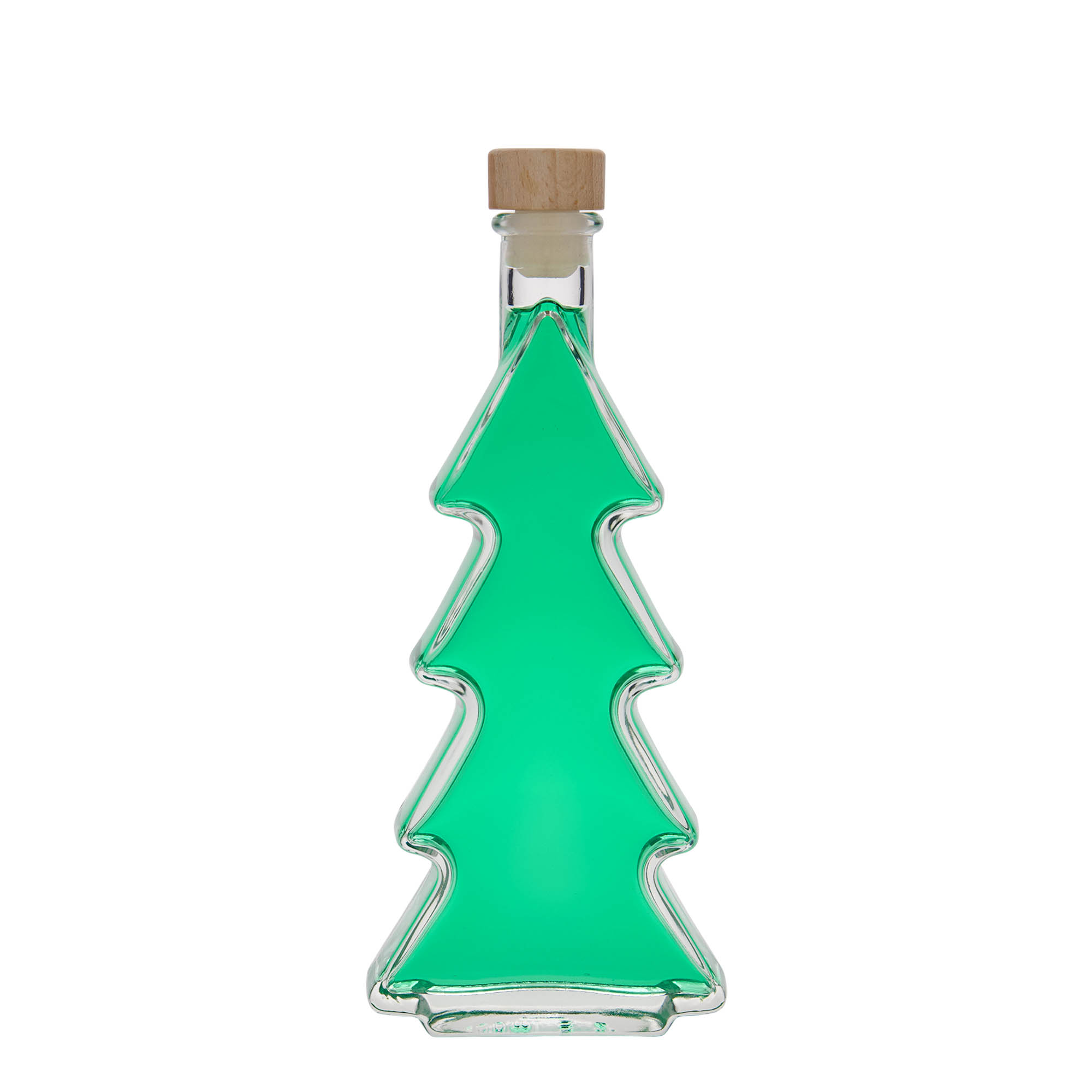200 ml glasflaske »Juletræ«, åbning: Kork