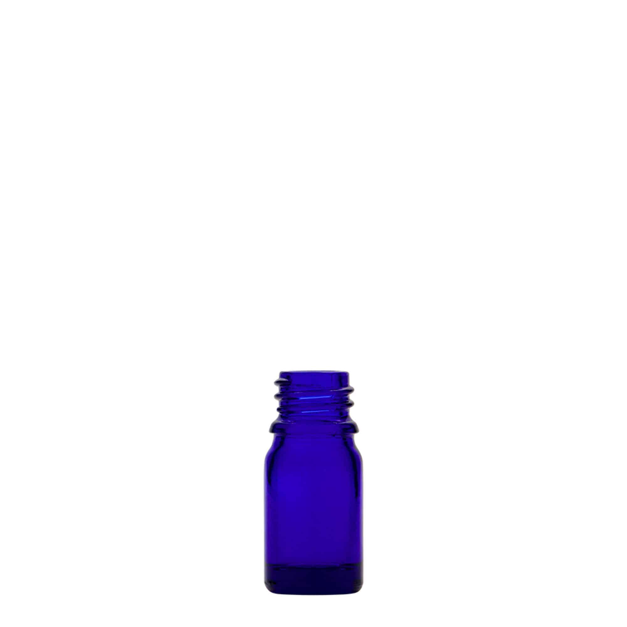 5 ml medicinflaske, glas, kongeblå, åbning: DIN 18