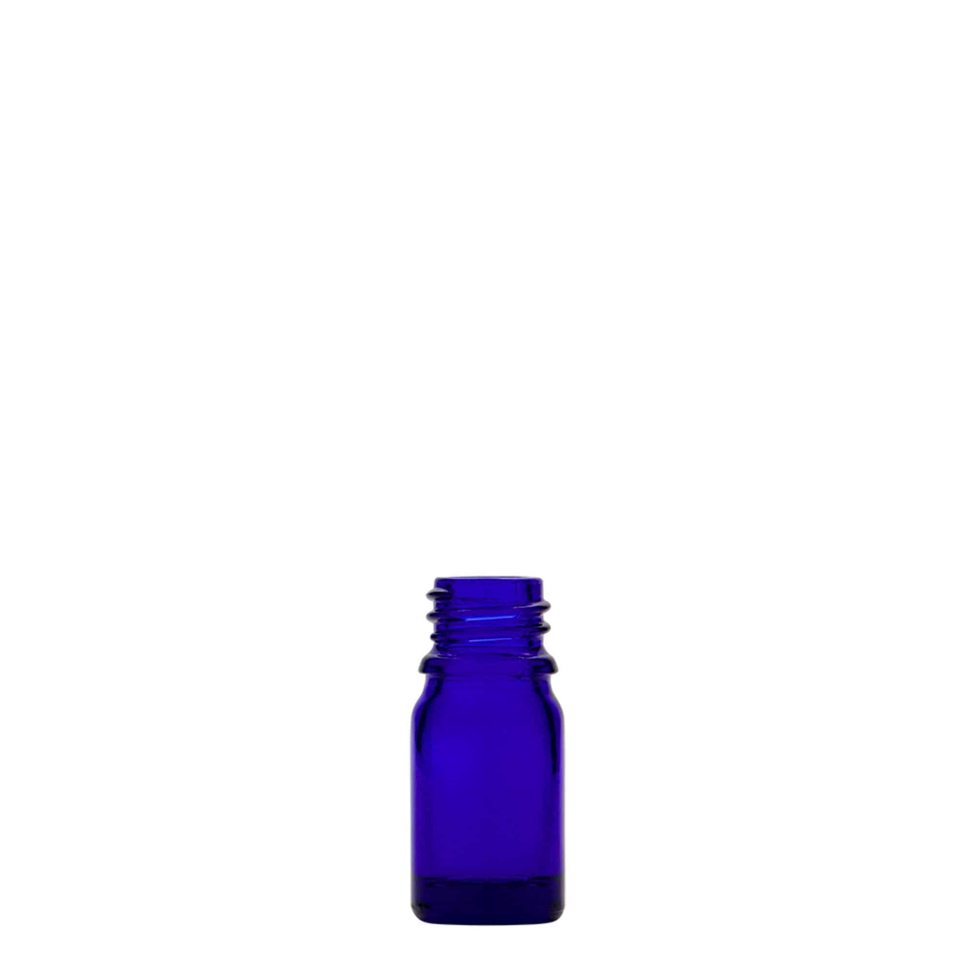 5 ml medicinflaske, glas, kongeblå, åbning: DIN 18 5 ml medicinflaske, glas, kongeblå, åbning: DIN 18