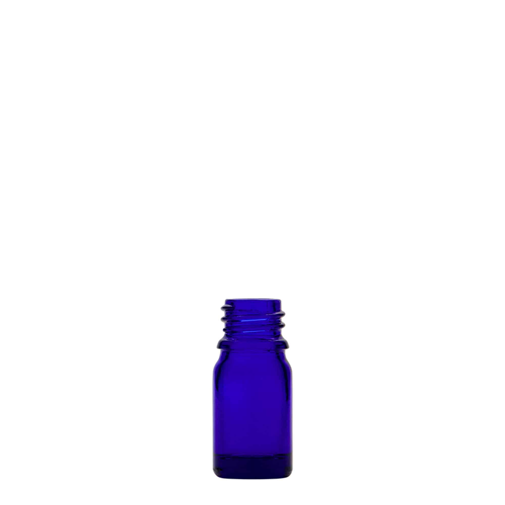 5 ml medicinflaske, glas, kongeblå, åbning: DIN 18 5 ml medicinflaske, glas, kongeblå, åbning: DIN 18