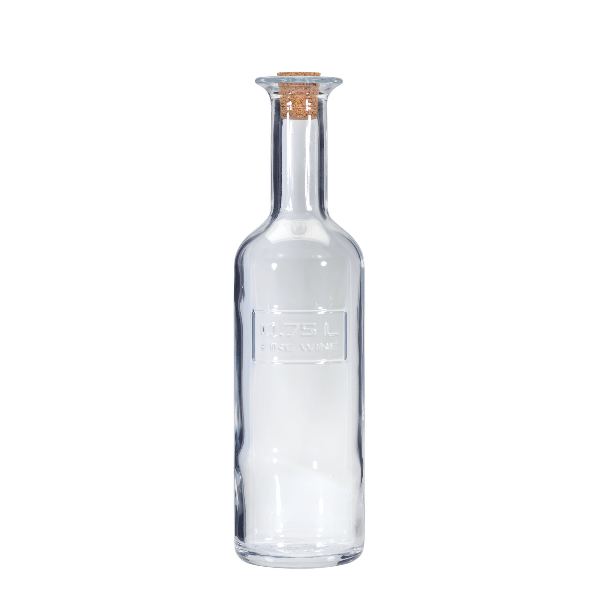 750 ml glasflaske 'Optima Fine Wine', åbning: kork