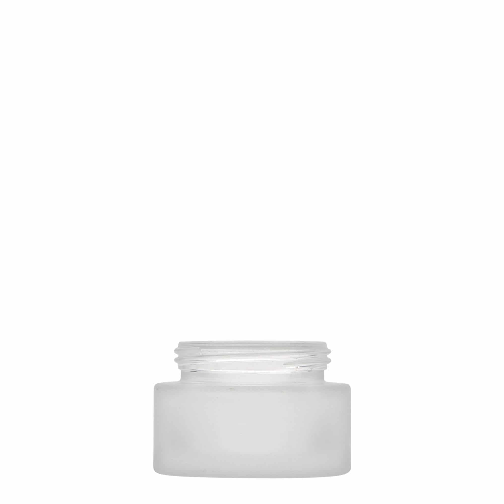 30 ml krukke 'Platin Edition', glas, frostet, åbning: skruelåg 30 ml krukke 'Platin Edition', glas, frostet, åbning: skruelåg