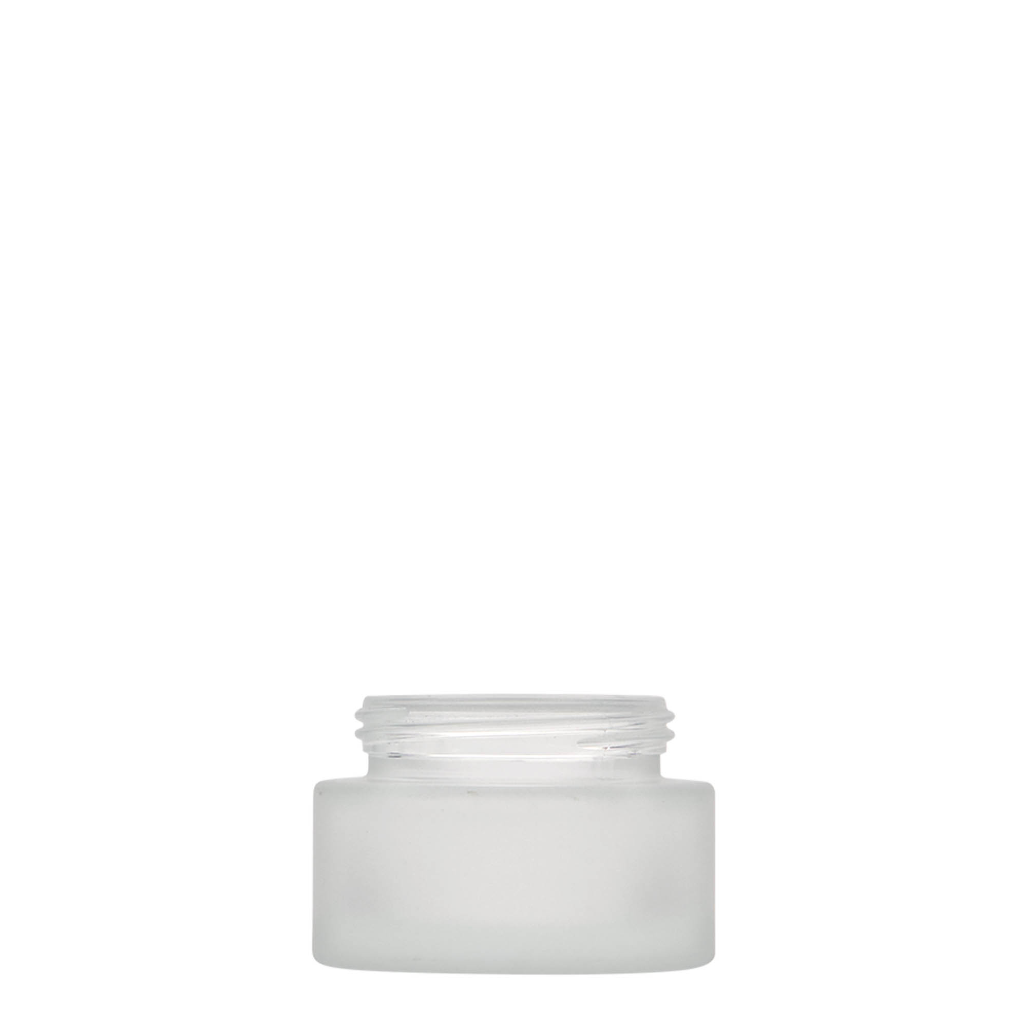 30 ml krukke 'Platin Edition', glas, frostet, åbning: skruelåg