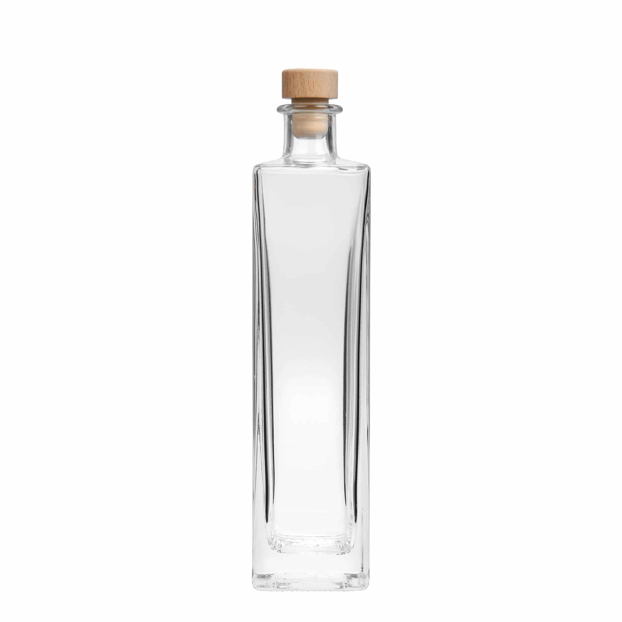 500 ml glasflaske 'Rafaello', firkantet, åbning: prop