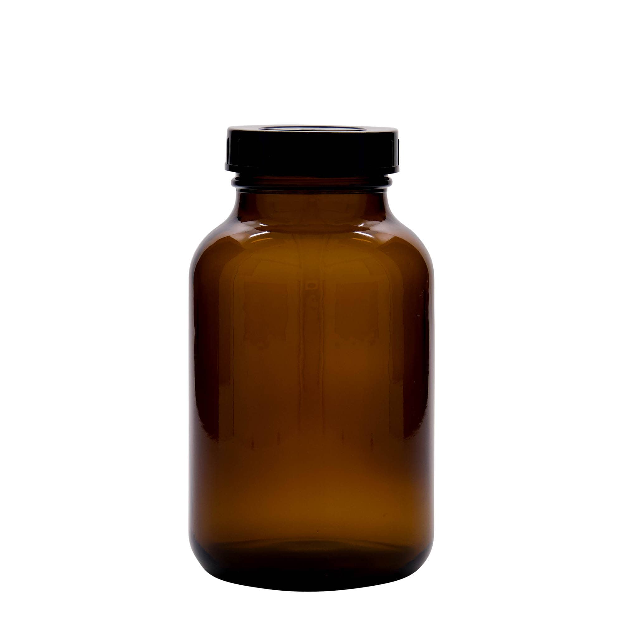 1.000 ml bredhalsglas, brunt, åbning: DIN 68