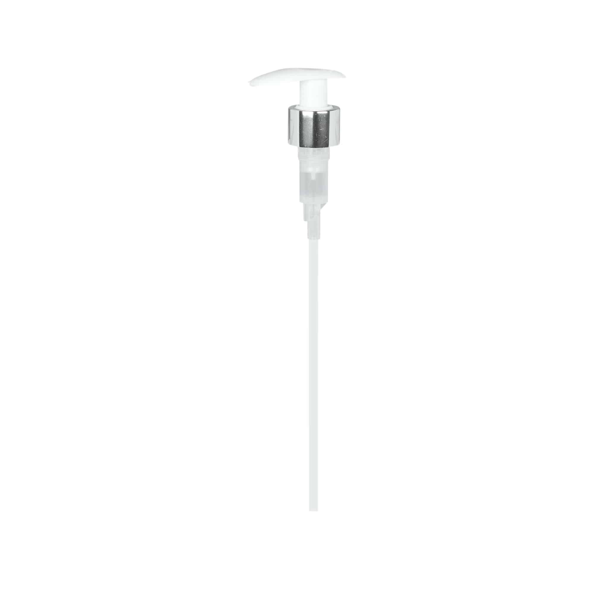 Skruelåg dispenserpumpe, PP-plast, hvid, til munding: 24/410
