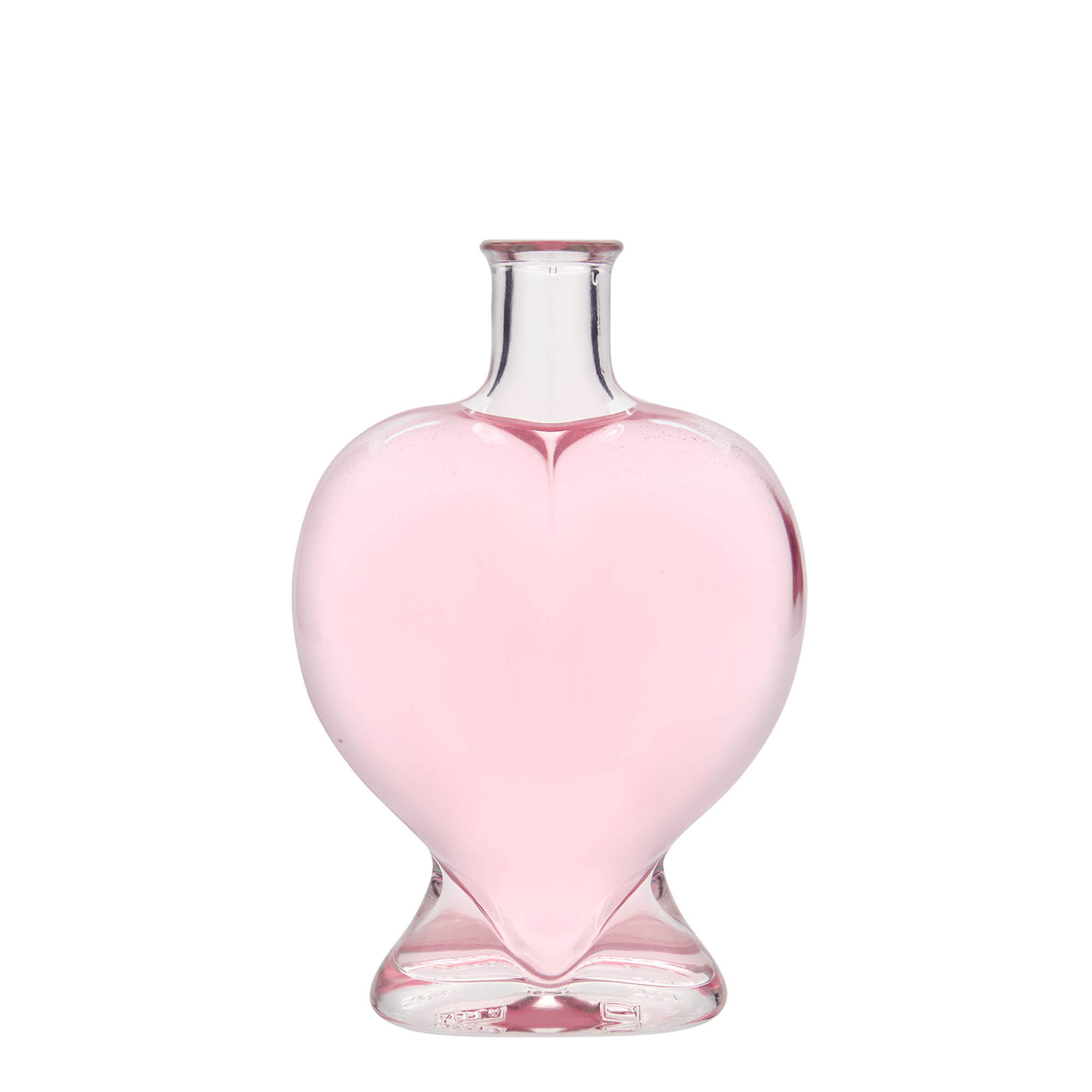500 ml glasflaske 'Hjerte', åbning: prop