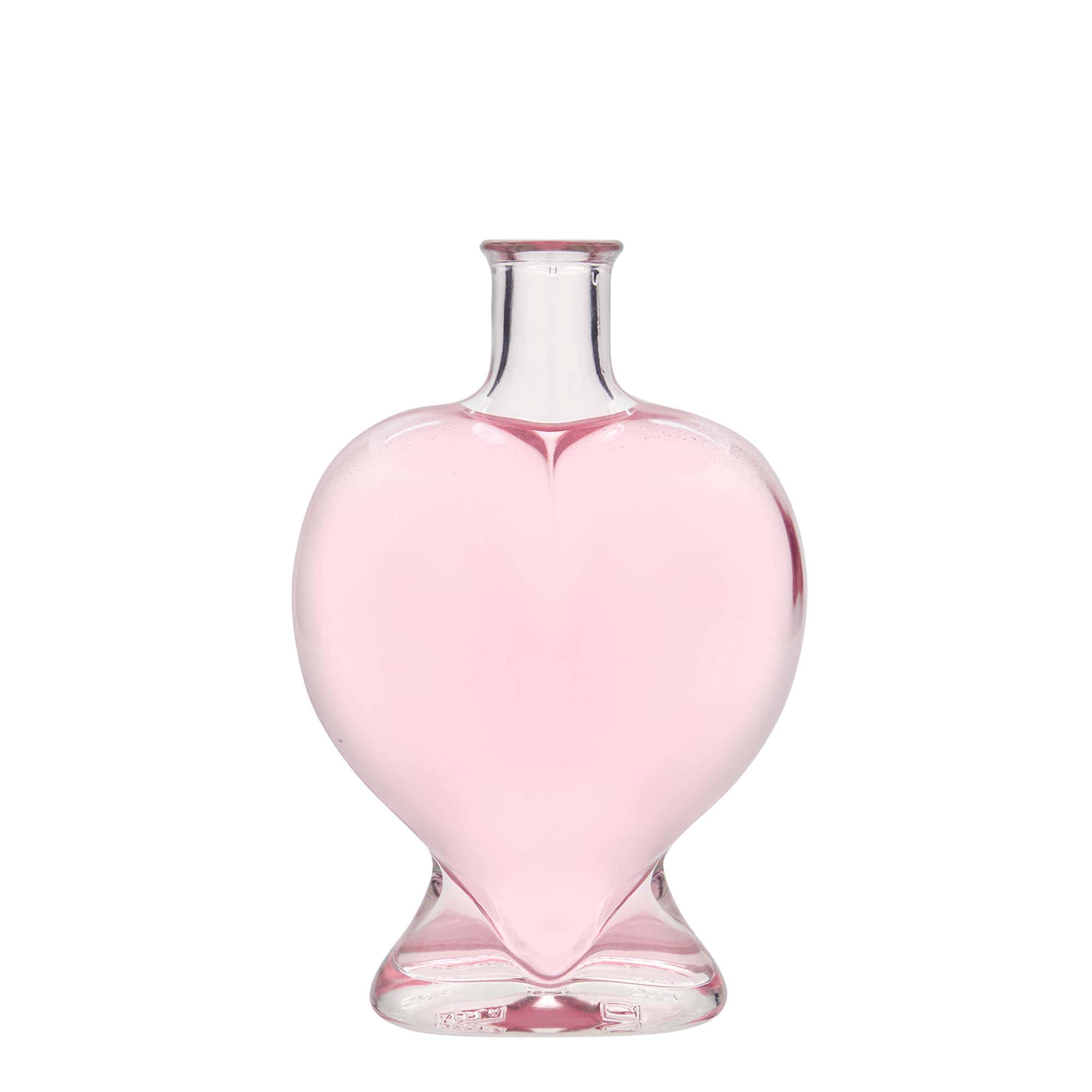 500 ml glasflaske 'Hjerte', åbning: prop