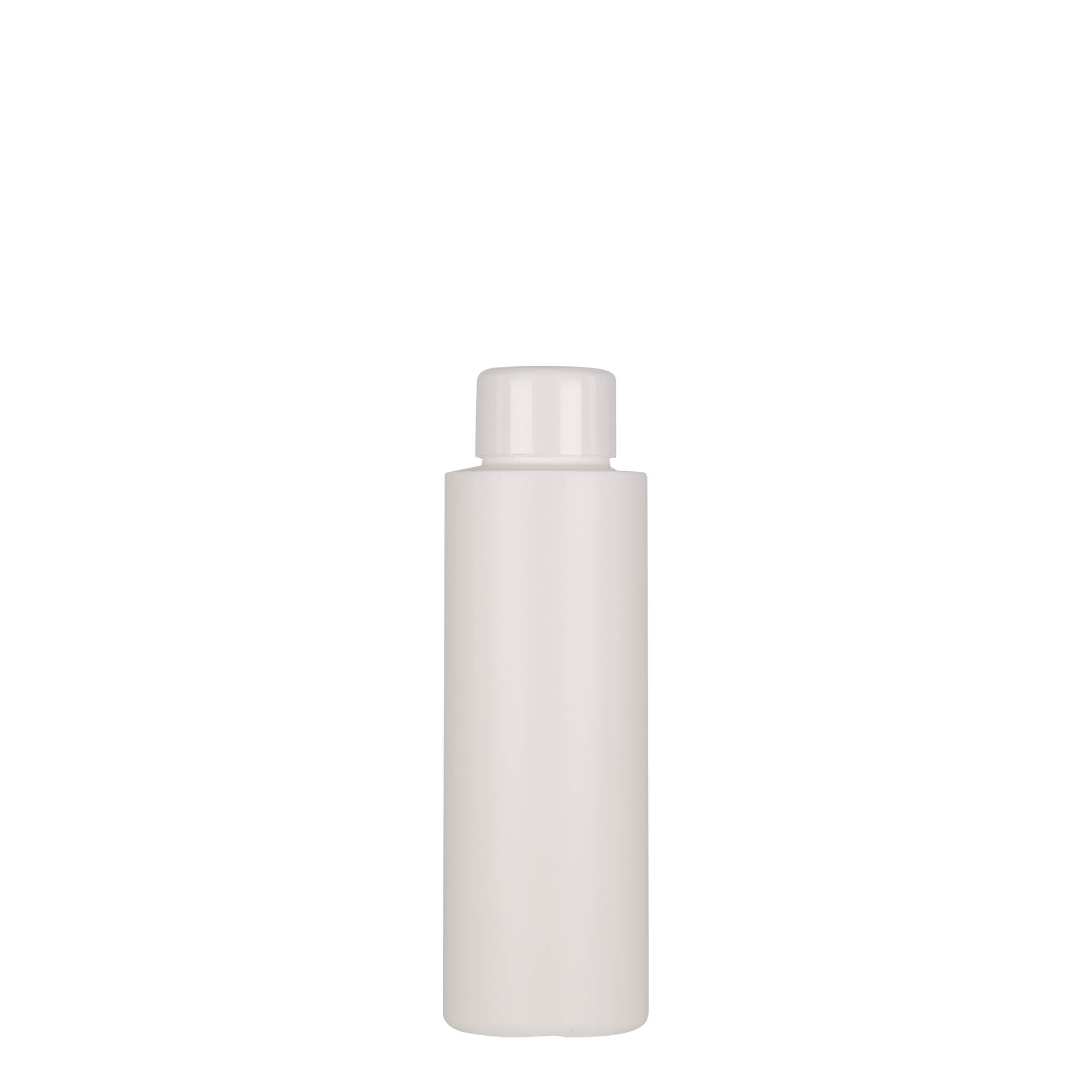 100 ml plastflaske 'Pipe', grøn HDPE, hvid, tud: 24/410