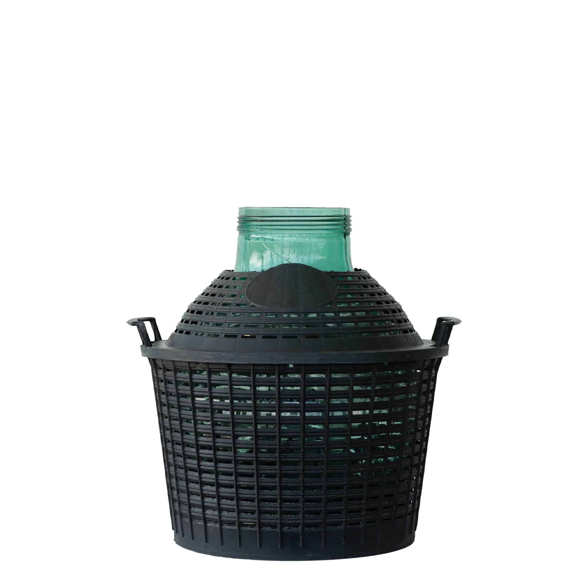 15 l ballonflaske, bredhalset, glas, åbning: Skruelåg
