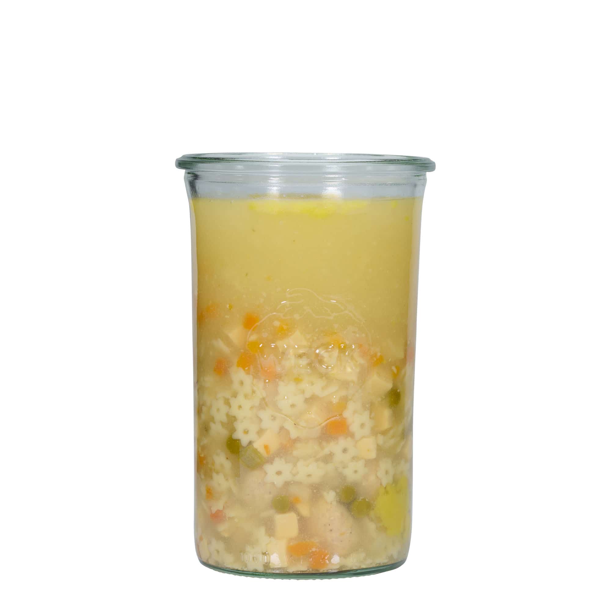 1.000 ml cylindrisk WECK-sylteglas, åbning: Rund kant