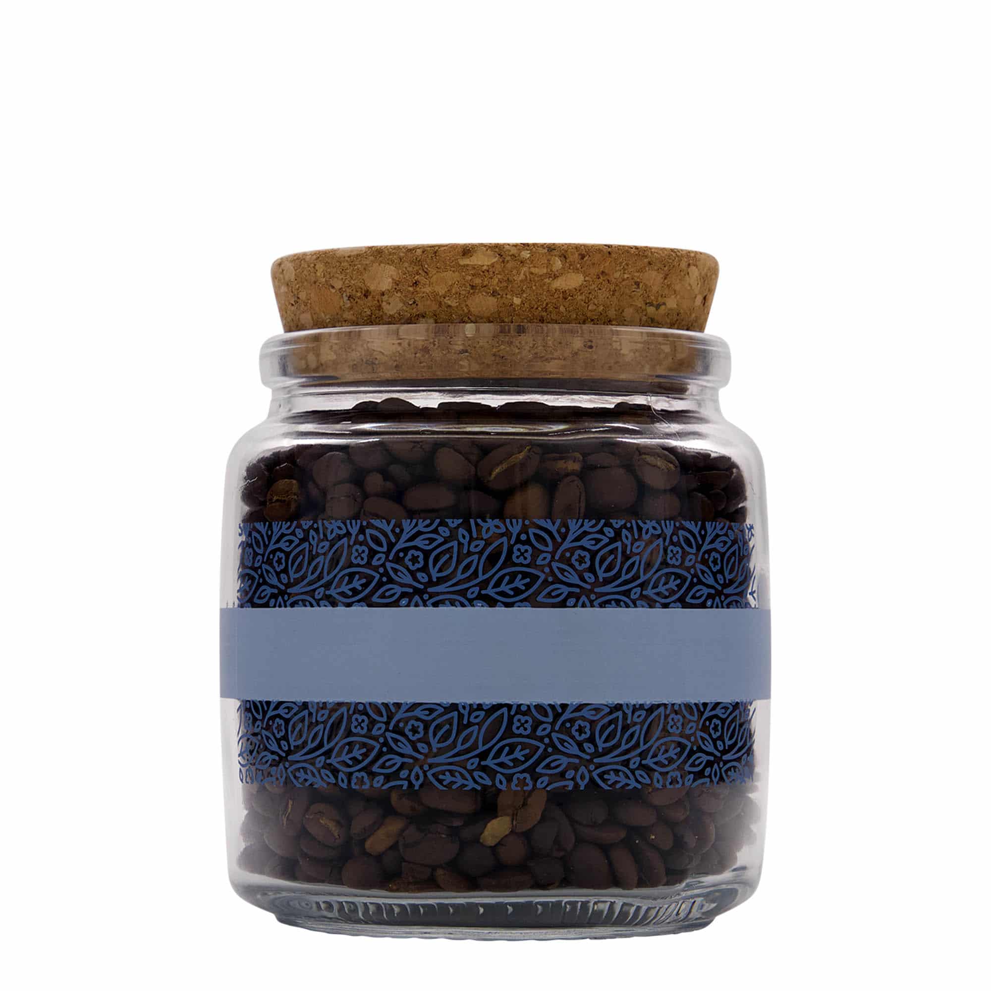 750 ml propglas 'Giara', motiv: Naturalmente blu, åbning: prop