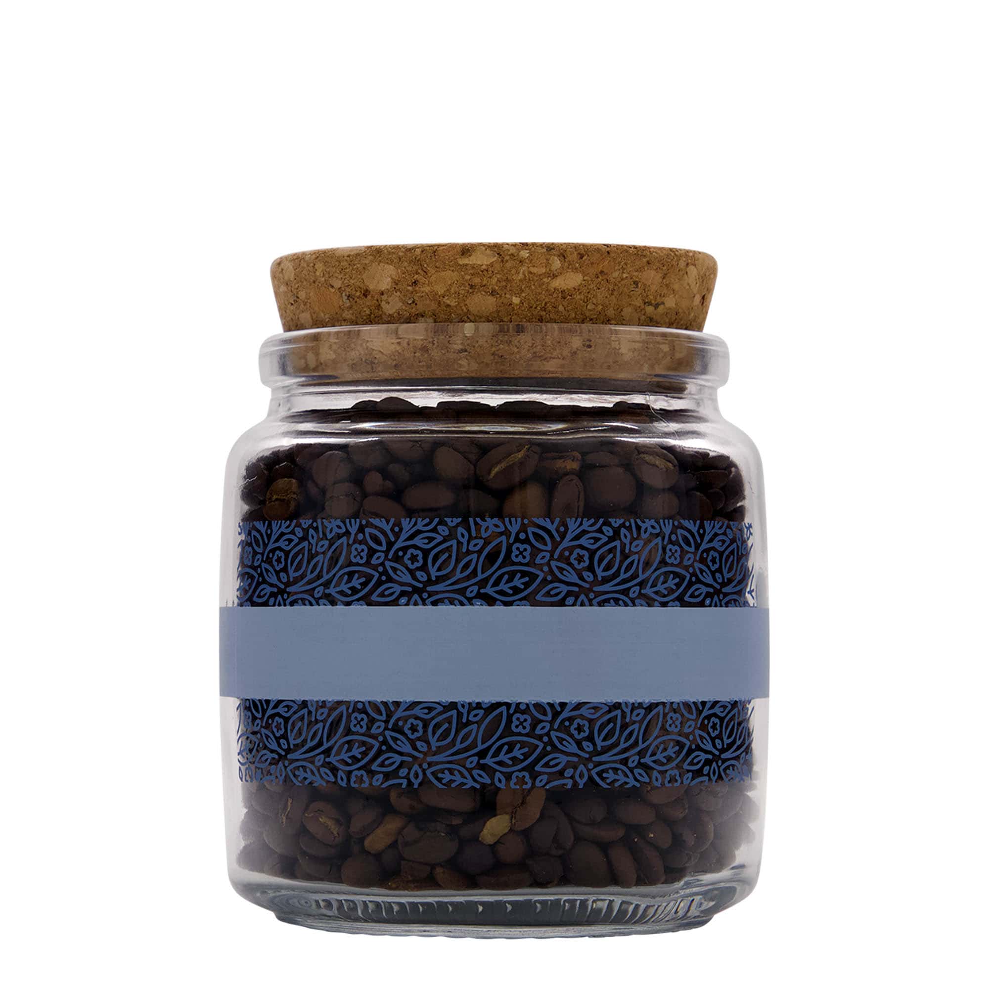 750 ml propglas 'Giara', motiv: Naturalmente blu, åbning: prop