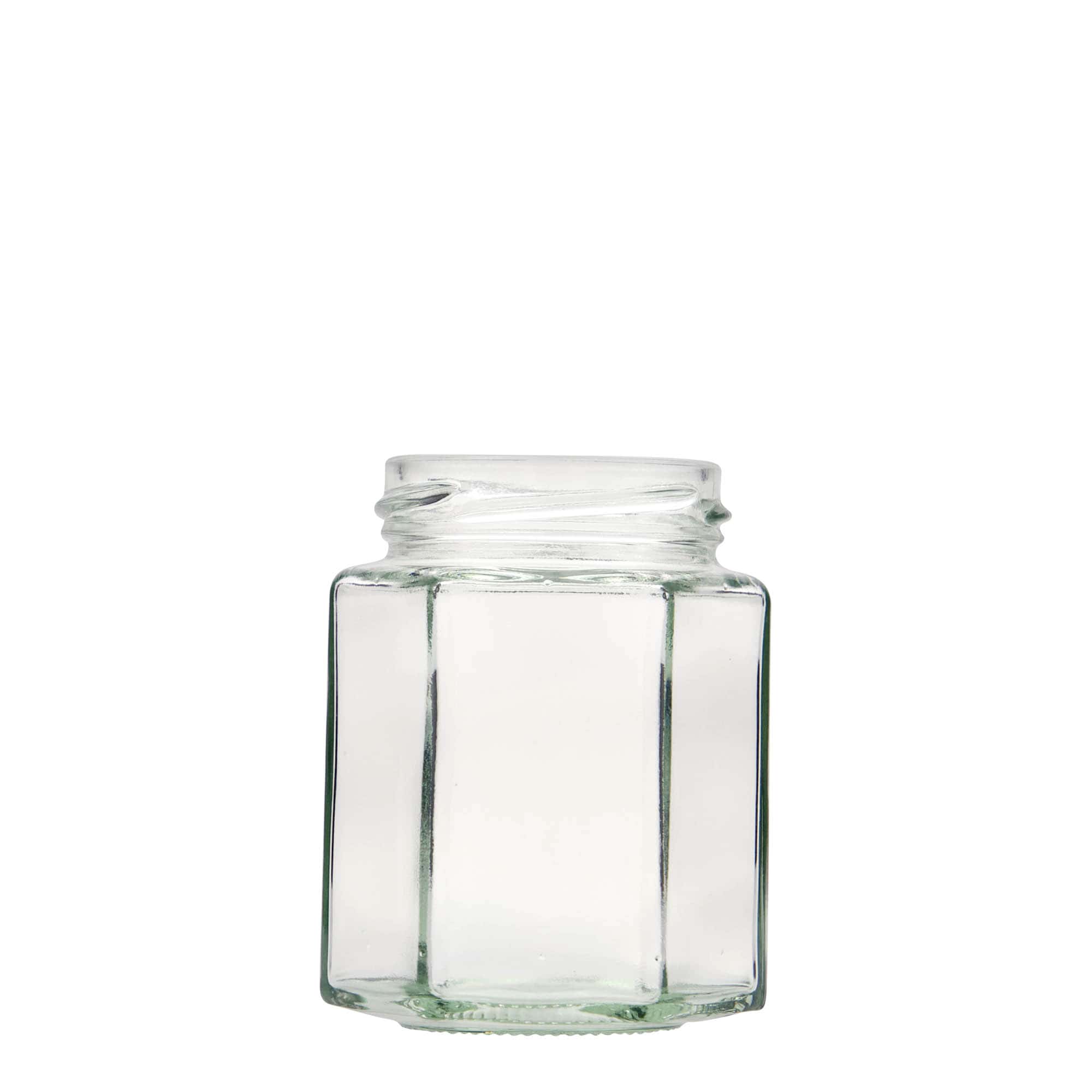 191 ml sekskantet glas, åbning: Twist-Off (TO 58)