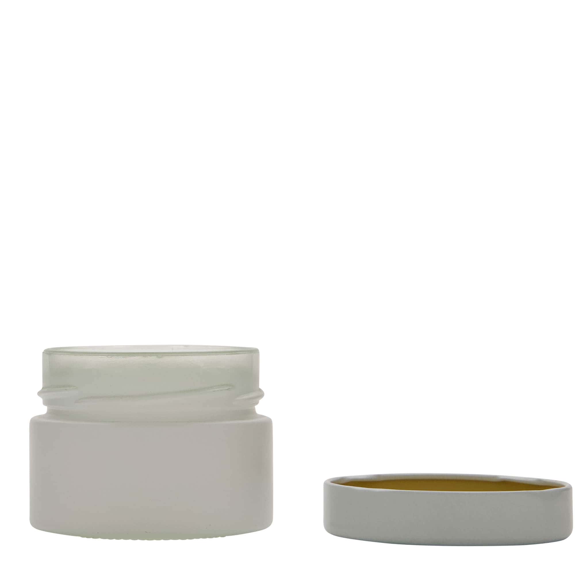 130 ml rundt glas »Aurora«, hvid, åbning: Deep-Twist-off (DTO 66)