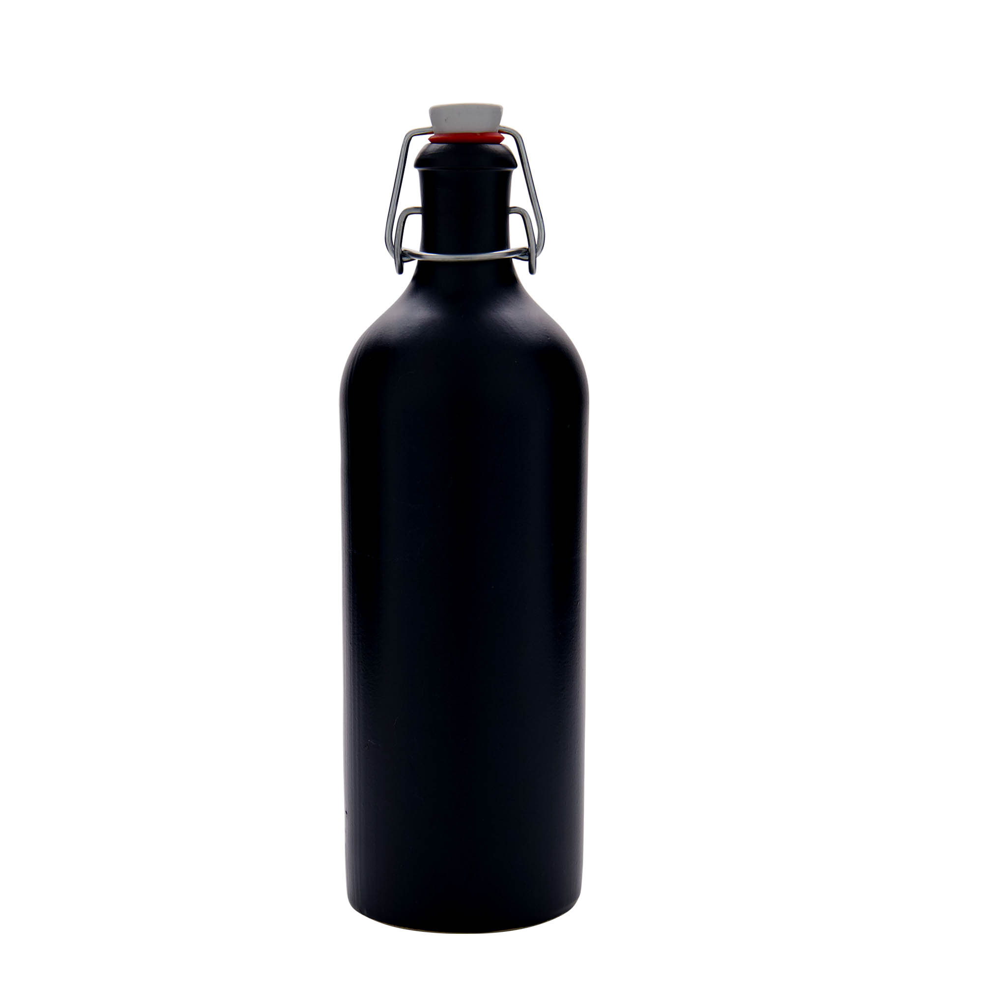 750 ml tonkrukke, stentøj, sort, åbning: patentprop