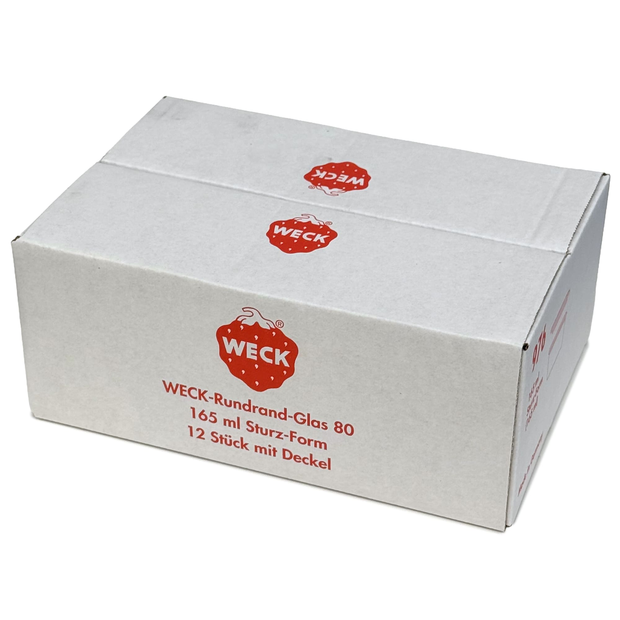12x 165 ml WECK-sturzgas med glaslåg RR 80