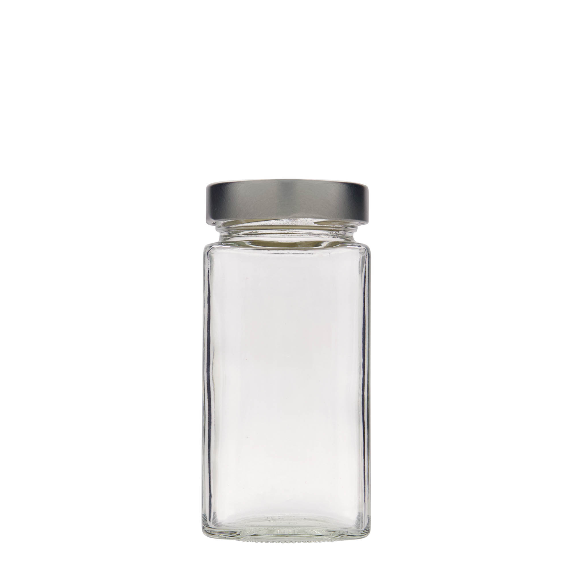 314 ml firkantet glas »Funny«, åbning: Deep-Twist-off (DTO 58)