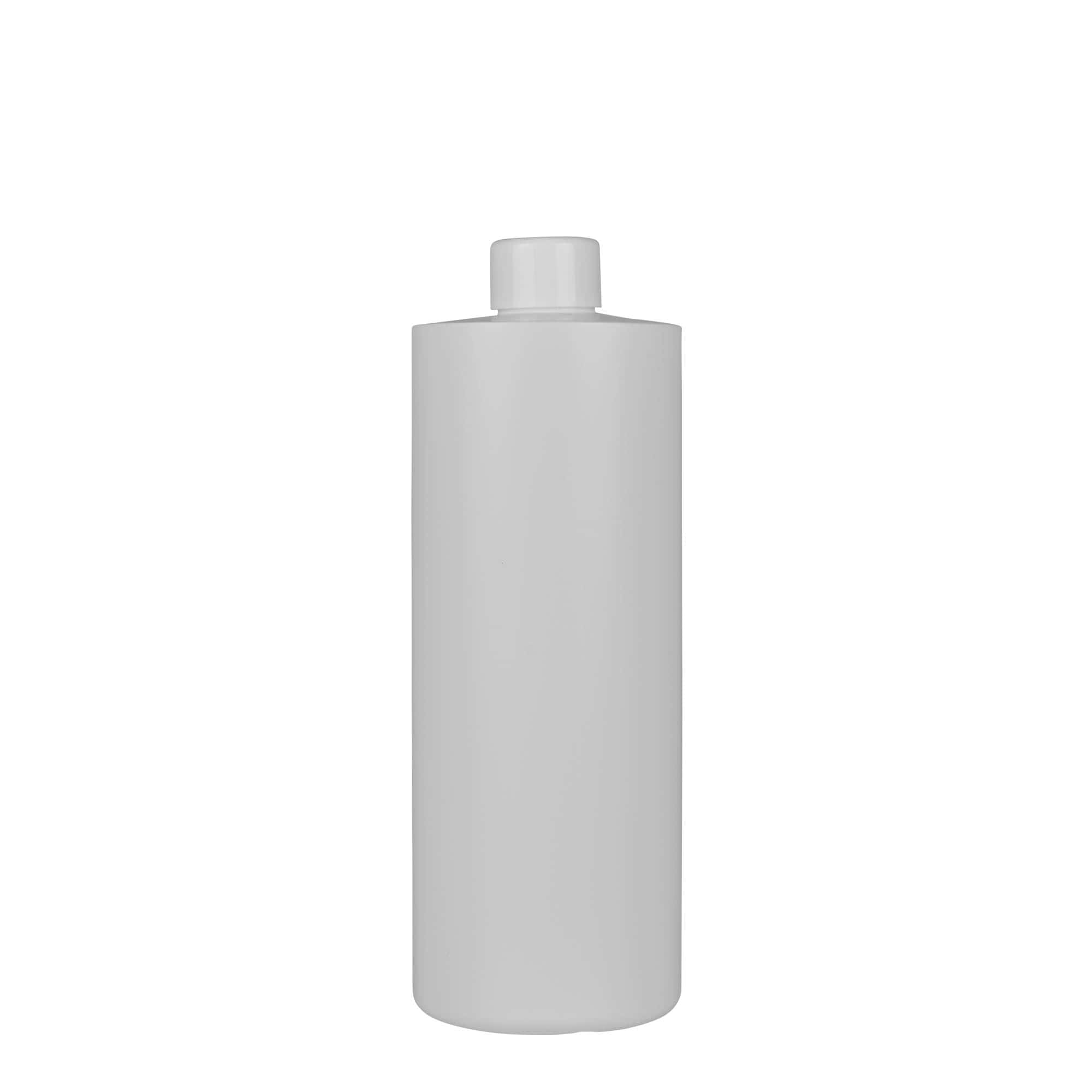 500 ml plastikflaske »Pipe«, grøn HDPE, hvid, tud: 24/410
