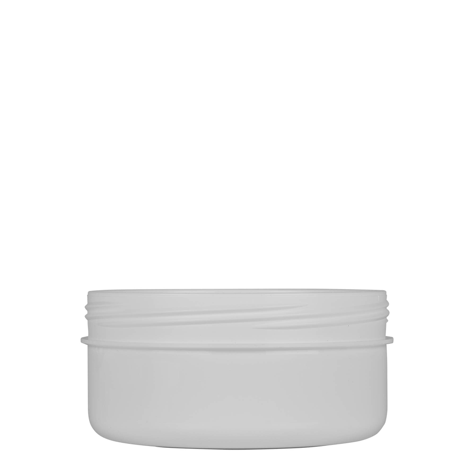 250 ml plastdåse 'White Line', PP, hvid, åbning: skruelåg