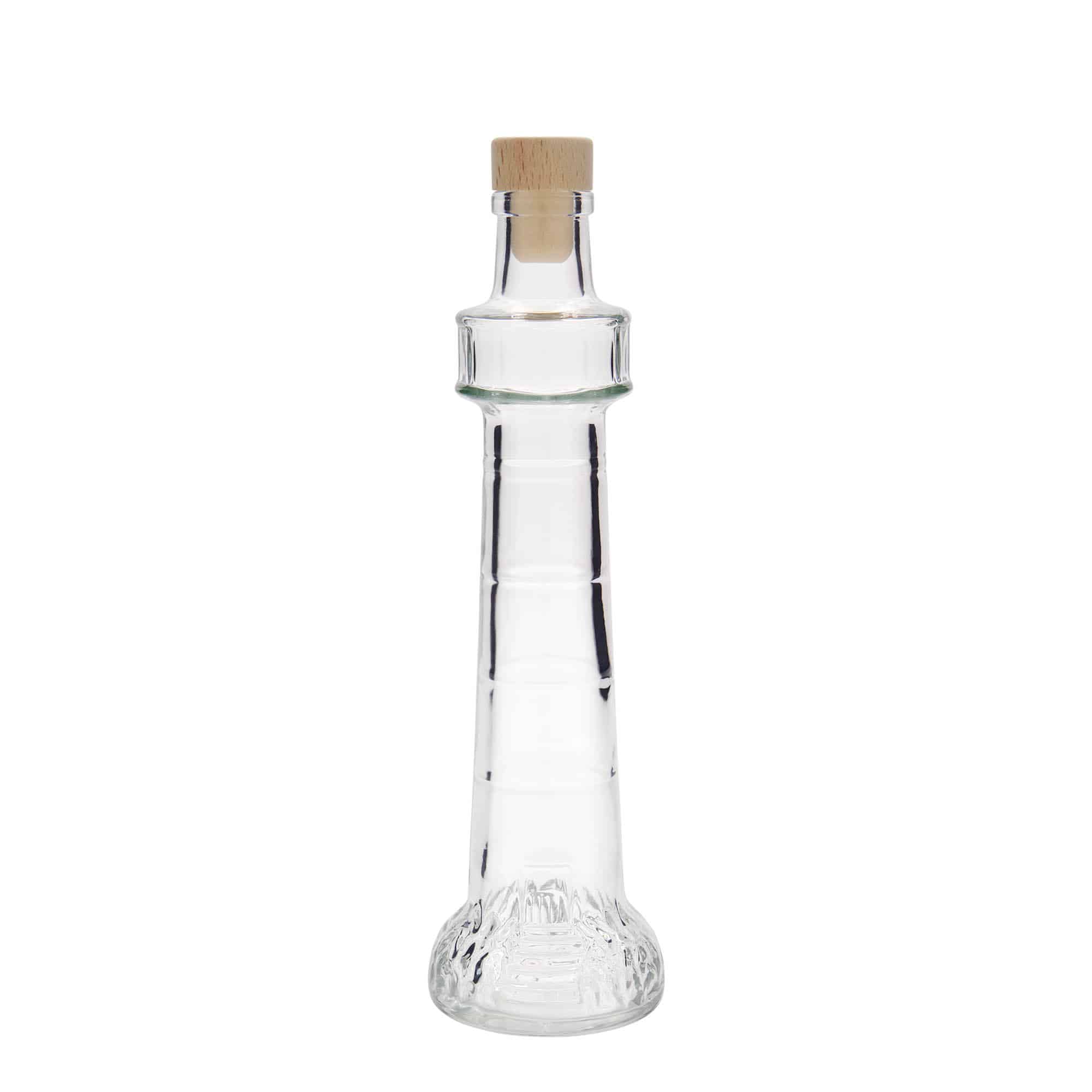 200 ml glasflaske 'Leuchtturm', åbning: kork